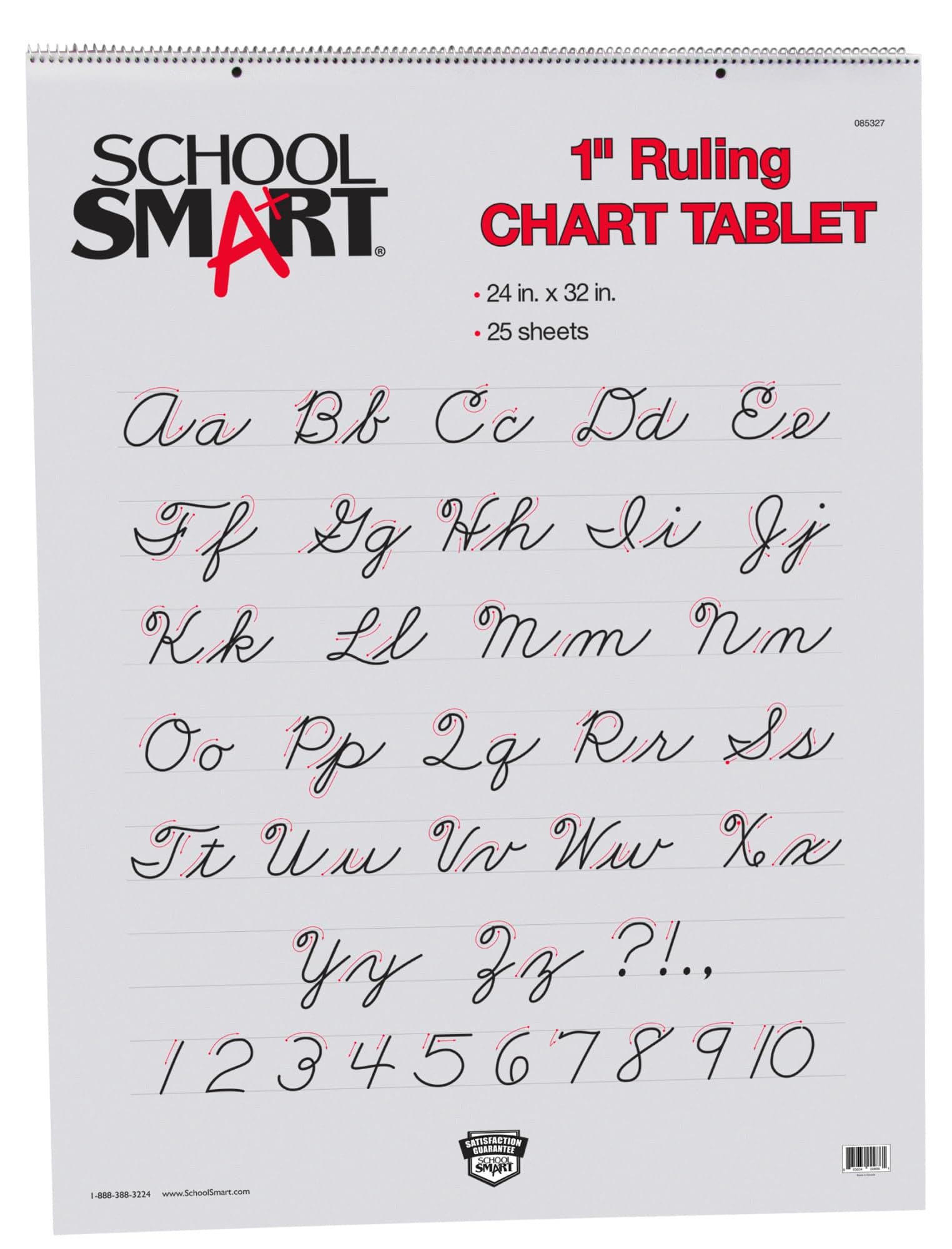 School Smart Chart Paper Pad, 32 x 24 Inches, 1 Inch Rule, 25 Sheets