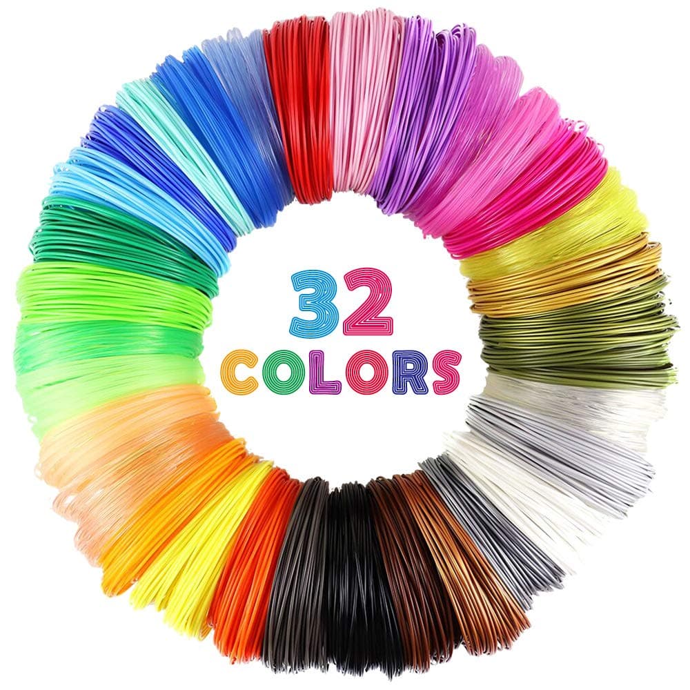 MIKA3D 3D Pen/3D Printer Filament,1.75mm PLA Filament 32 Colors Mika32PLA10 36