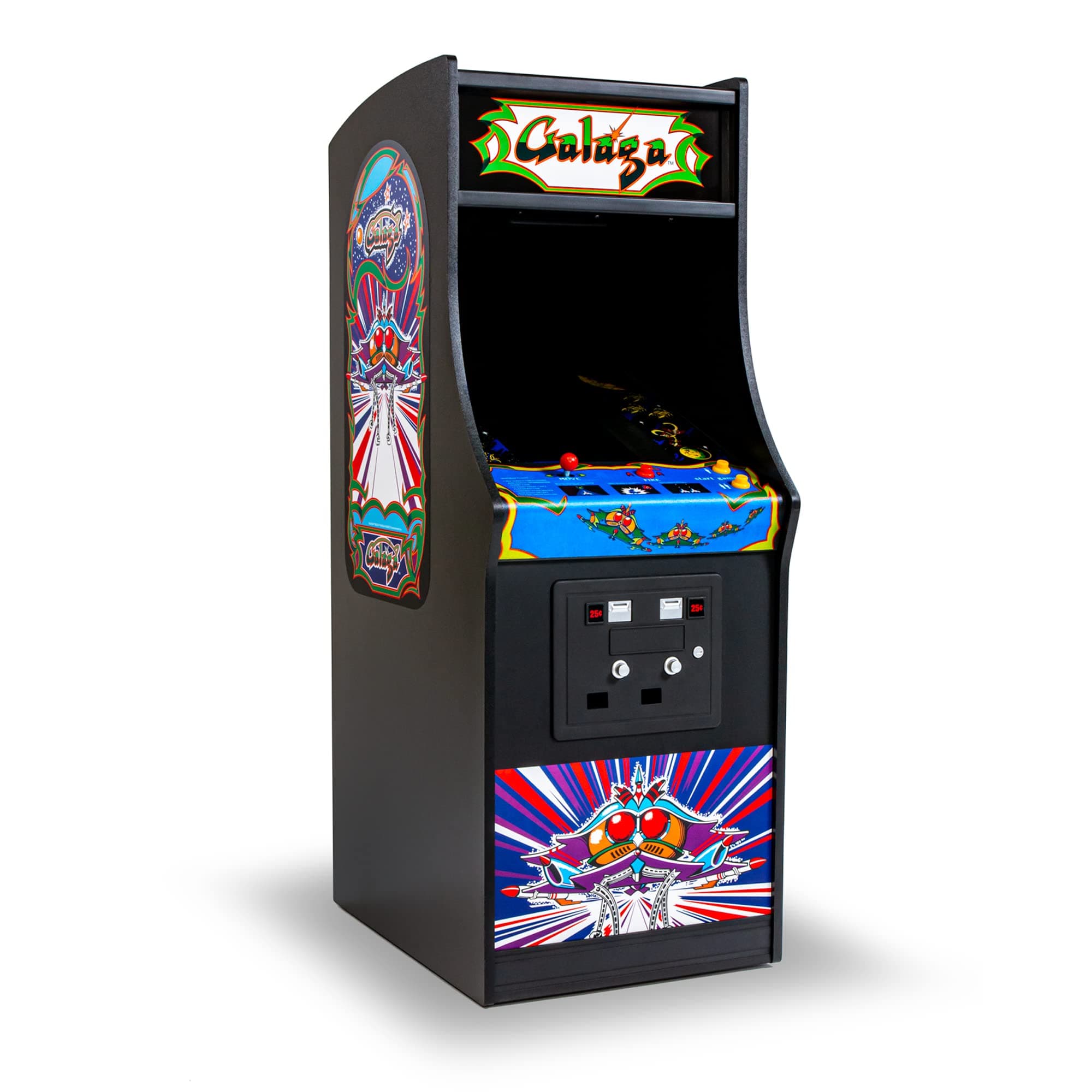 Quarter Arcades Official Galaga 1/4 Sized Mini Arcade Cabinet by Numskull – Playable Replica Retro Arcade Game Machine – Micro Retro Console