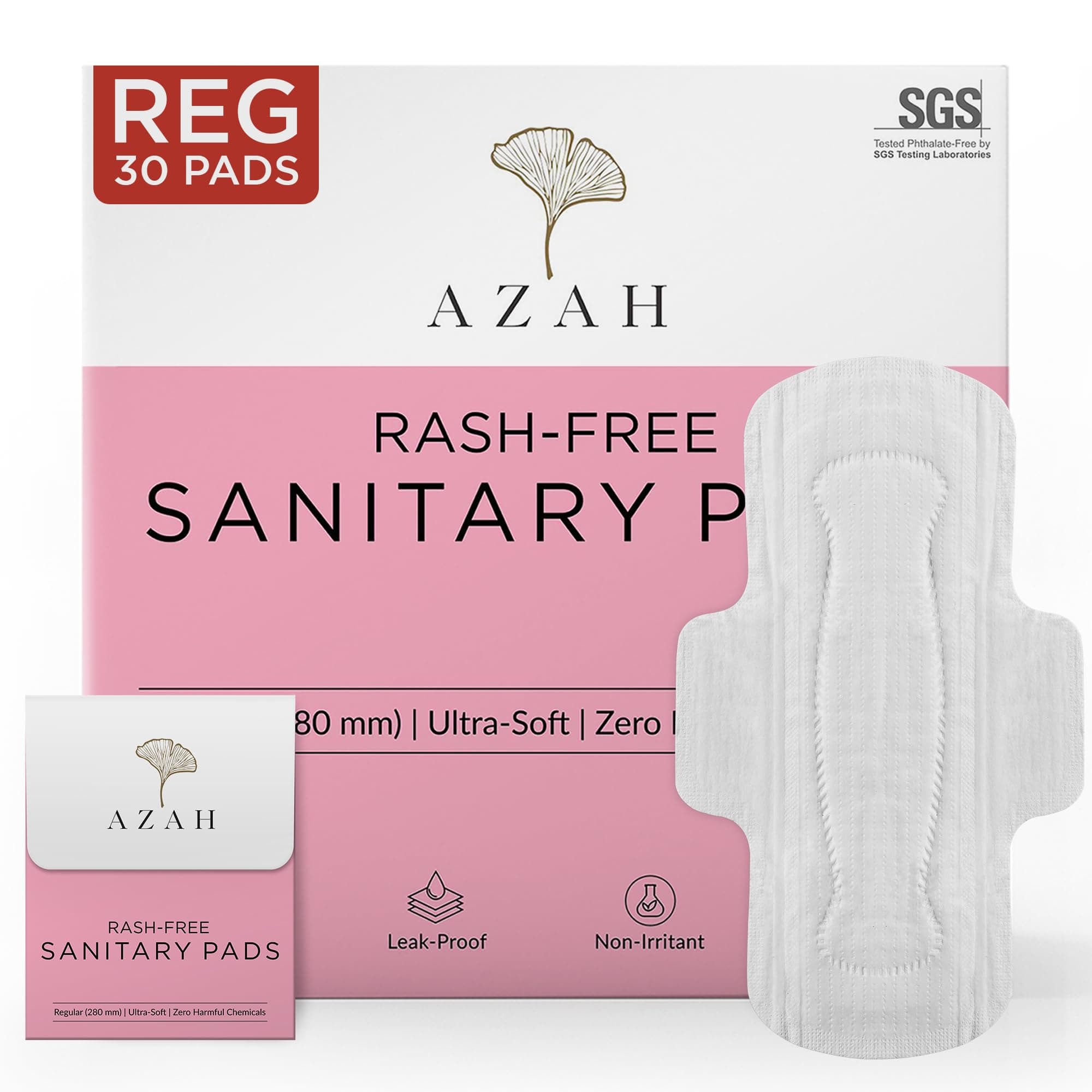 Ultra-soft Organic Sanitary Pads (Box of 30 pads: All Regular)