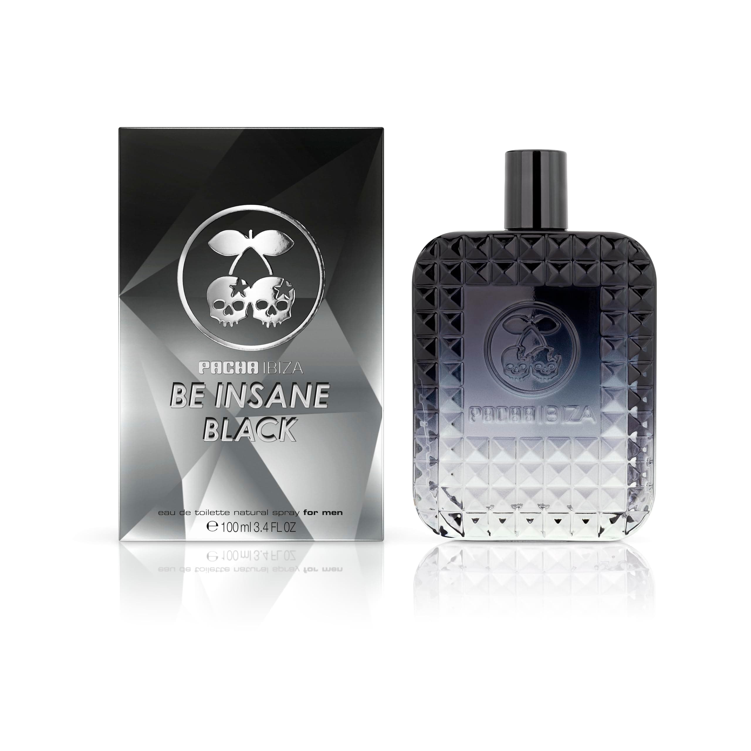 Pacha Ibiza Perfumes - Be Insane Black, Eau de Toilette for Men - Long Lasting - Sexy, Masculine and Elegant Fragance - Woody and Spicy Notes - Ideal for Day Wear - 100 ml