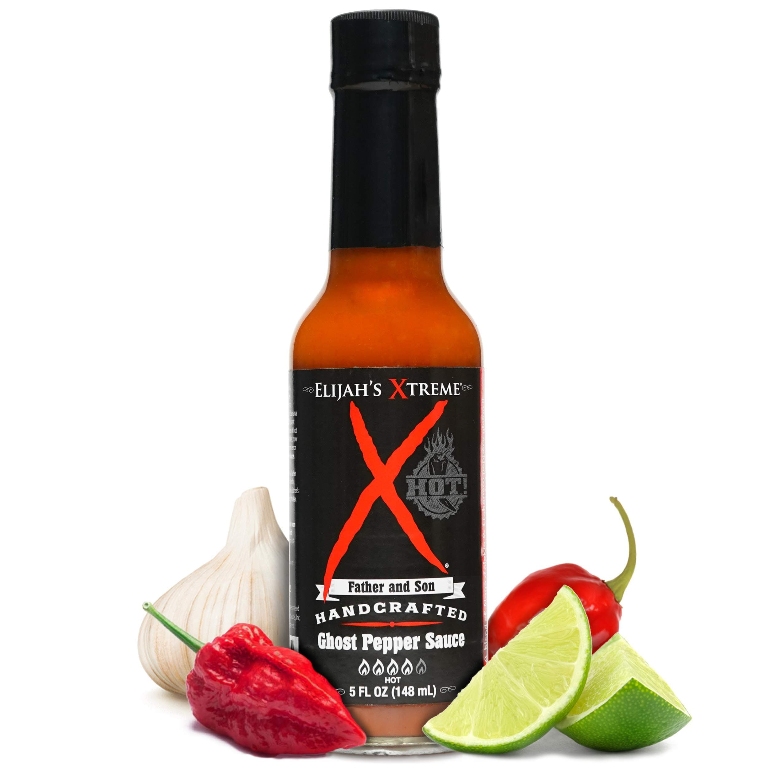 Ghost Pepper Hot Sauce, Handcrafted Award Winning Blend of Ghost Peppers, Habanero Garlic & Lime, Extreme Heat & Flavor