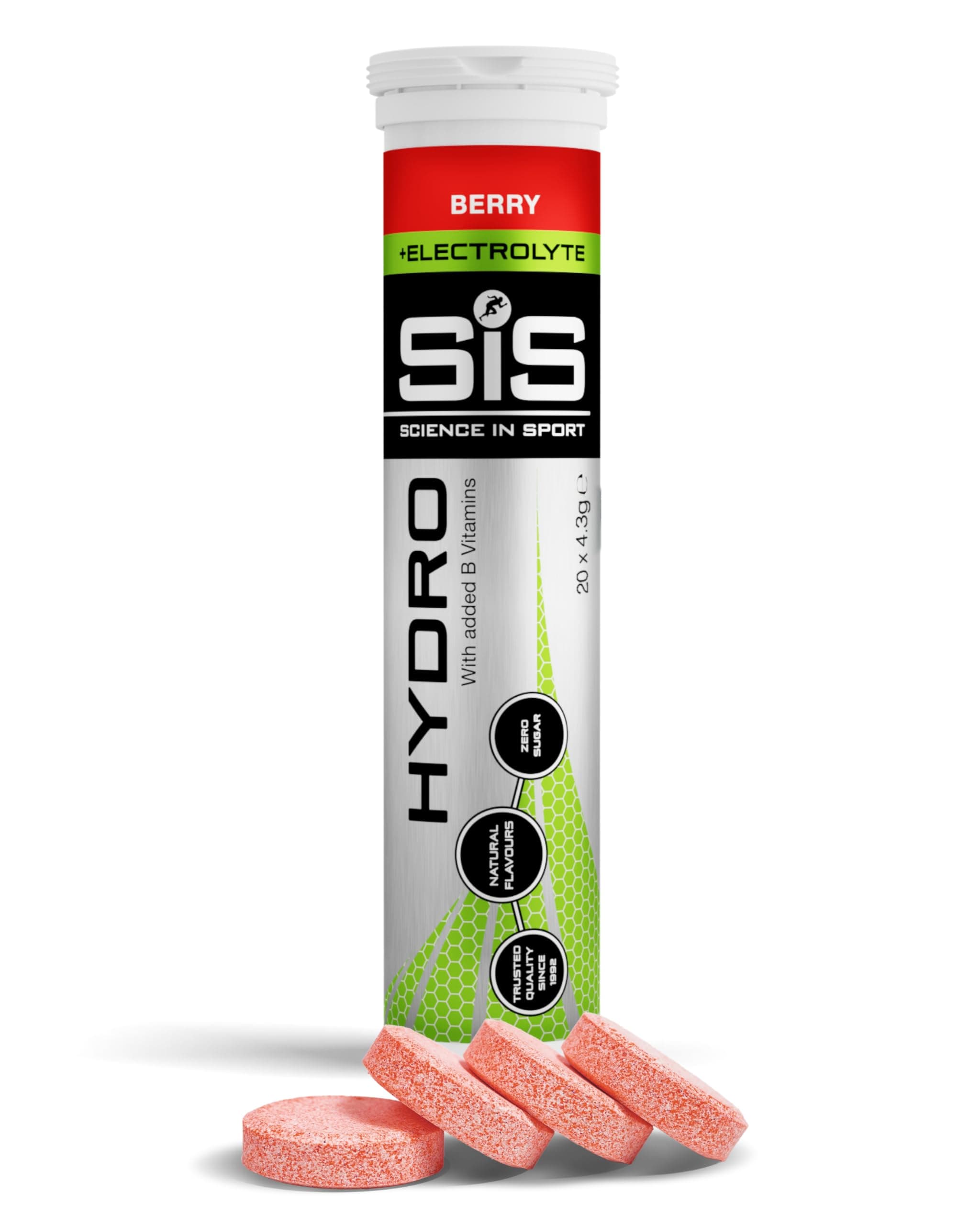 SCIENCE IN SPORT GO Hydro Drink Tabs - 20 Tablet Tube, Berry