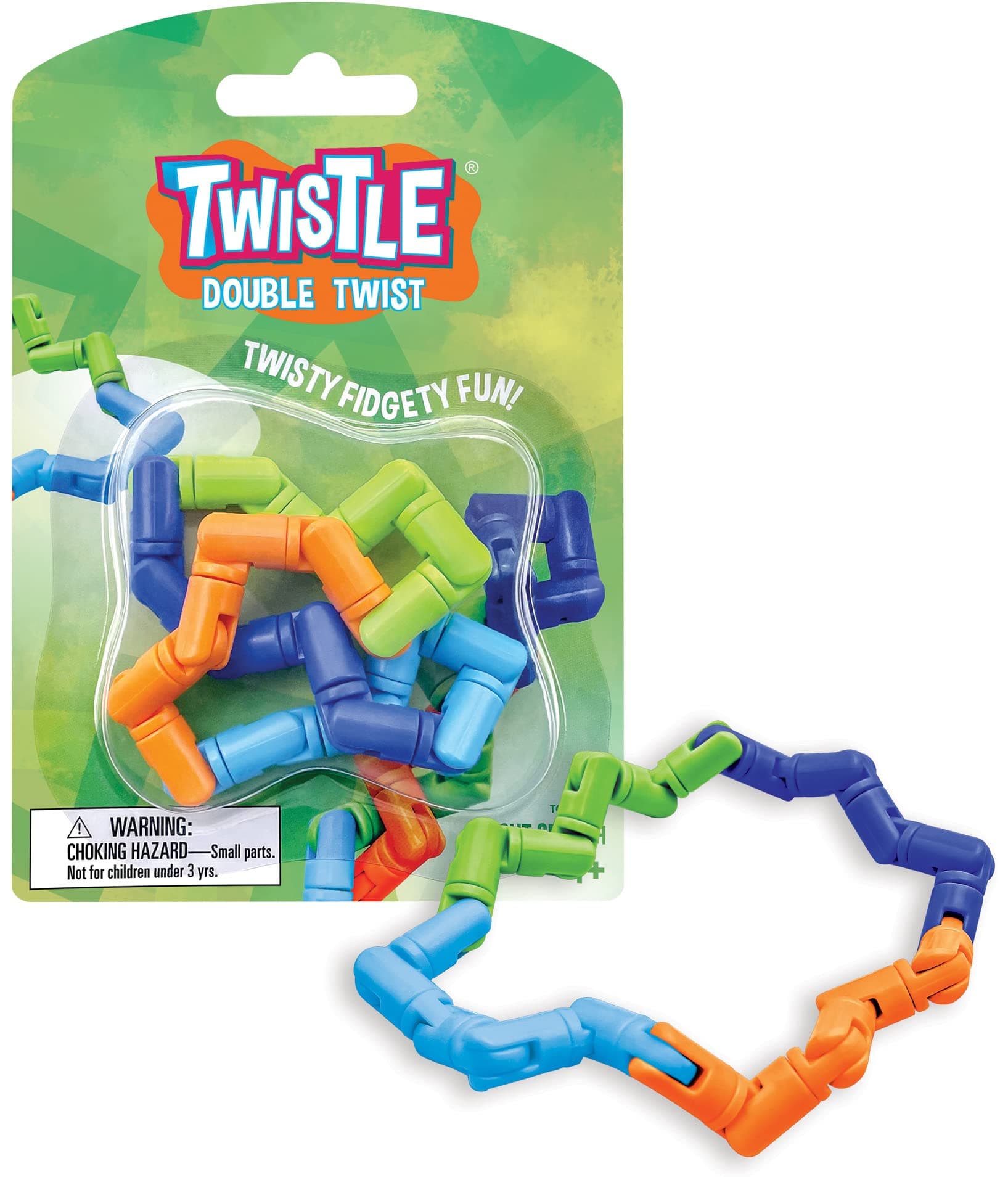 Teacher Created Resources Twistle Double Twist Fidget Sensory Toy - Bright Splash