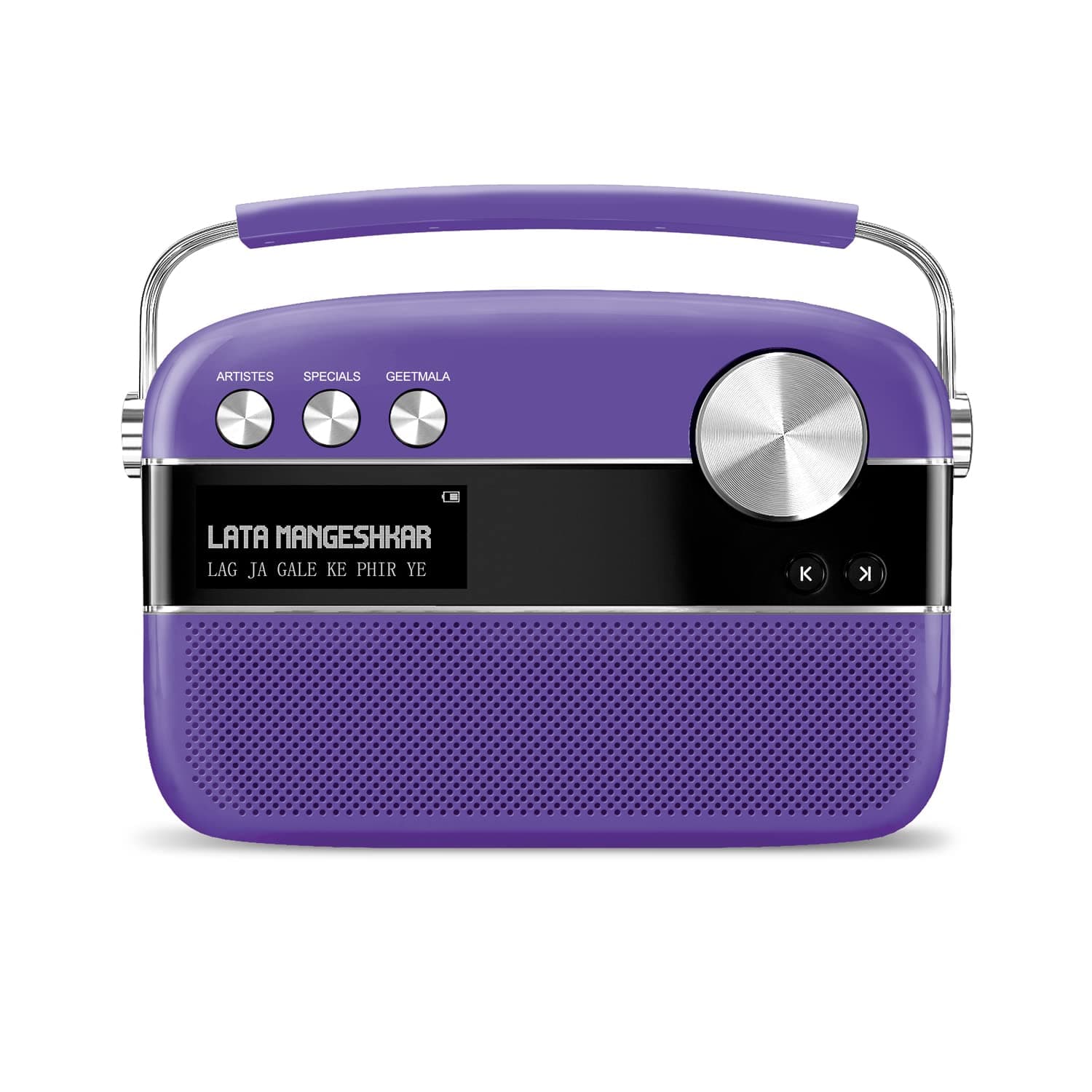 Saregama Carvaan Premium (Pop Color Range) Hindi - Portable Music Player with 5000 Preloaded Songs, FM/BT/AUX (Orchid Purple)