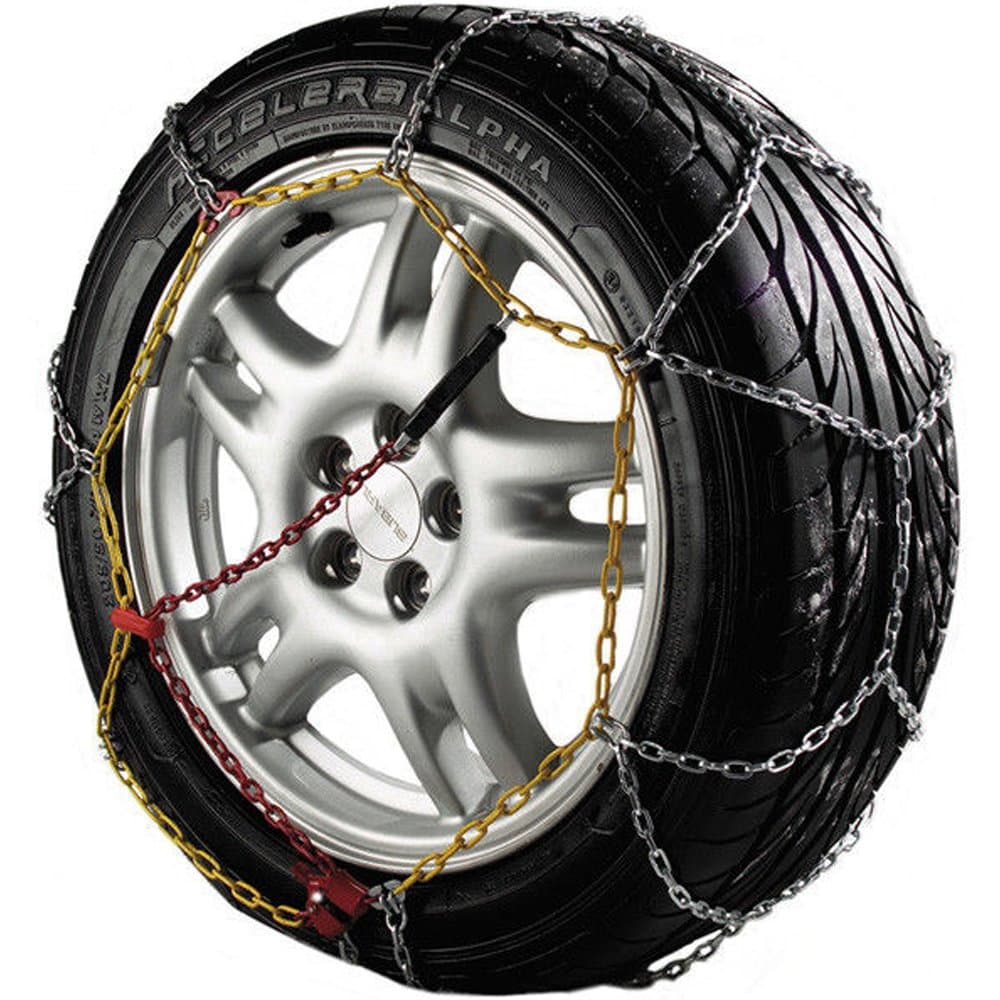 Auto Tecnik Snow Chains 2 Corrosion Resistant Car Tyre KNS Anti Skid Easy to Fit Winter Grip 20Mn2 Steel, To Fit Car, SUV & Van Tyre Width 145-240mm, Rim Size 13-17 Inch Wheels
