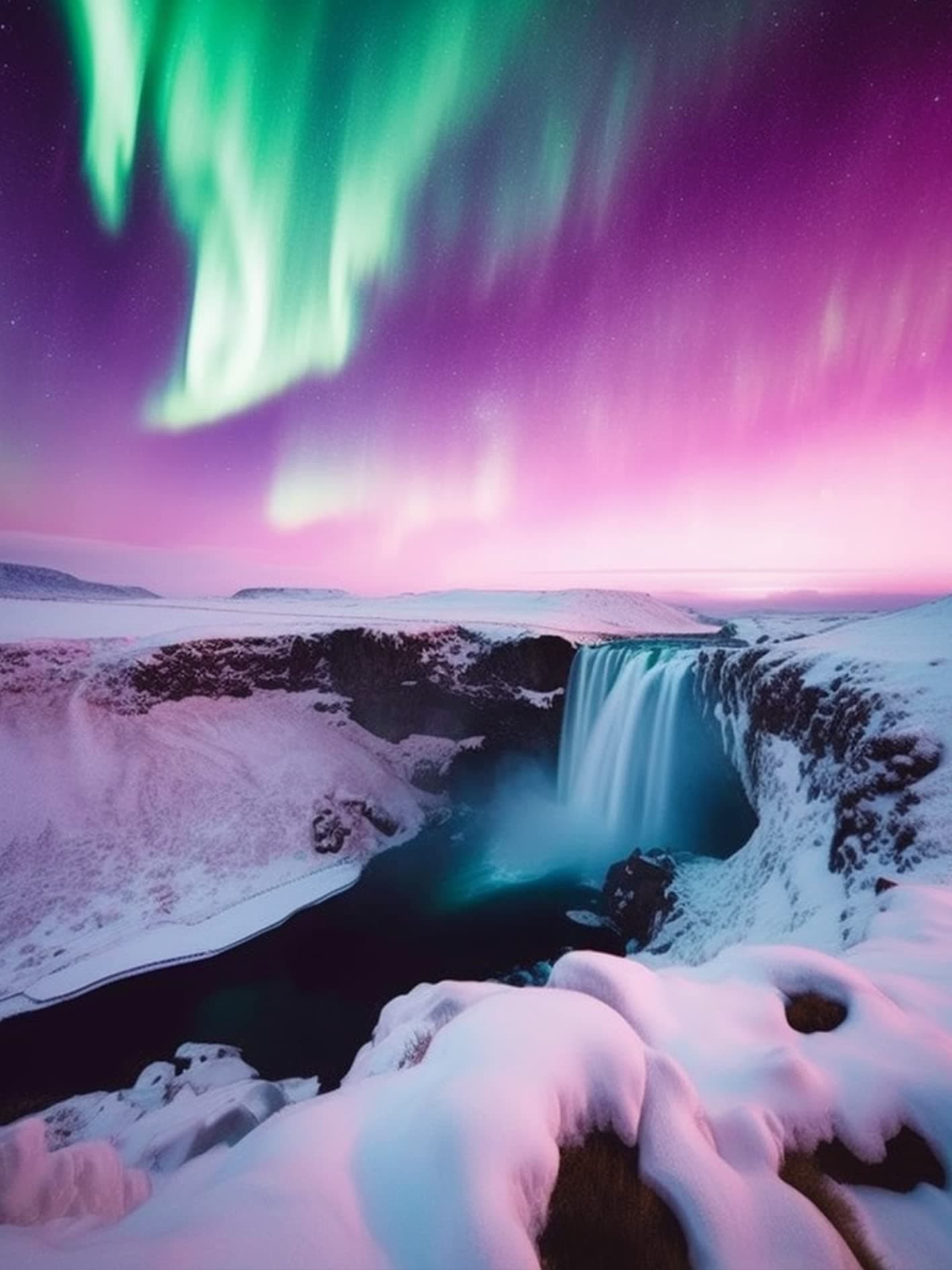 Paint by Numbers for Adults Landscape, DIY Oil Painting Aurora Waterfall Acrylic Paint by Number Kits for Kids Adults Beginner for Home Wall Decor 16x20 inch