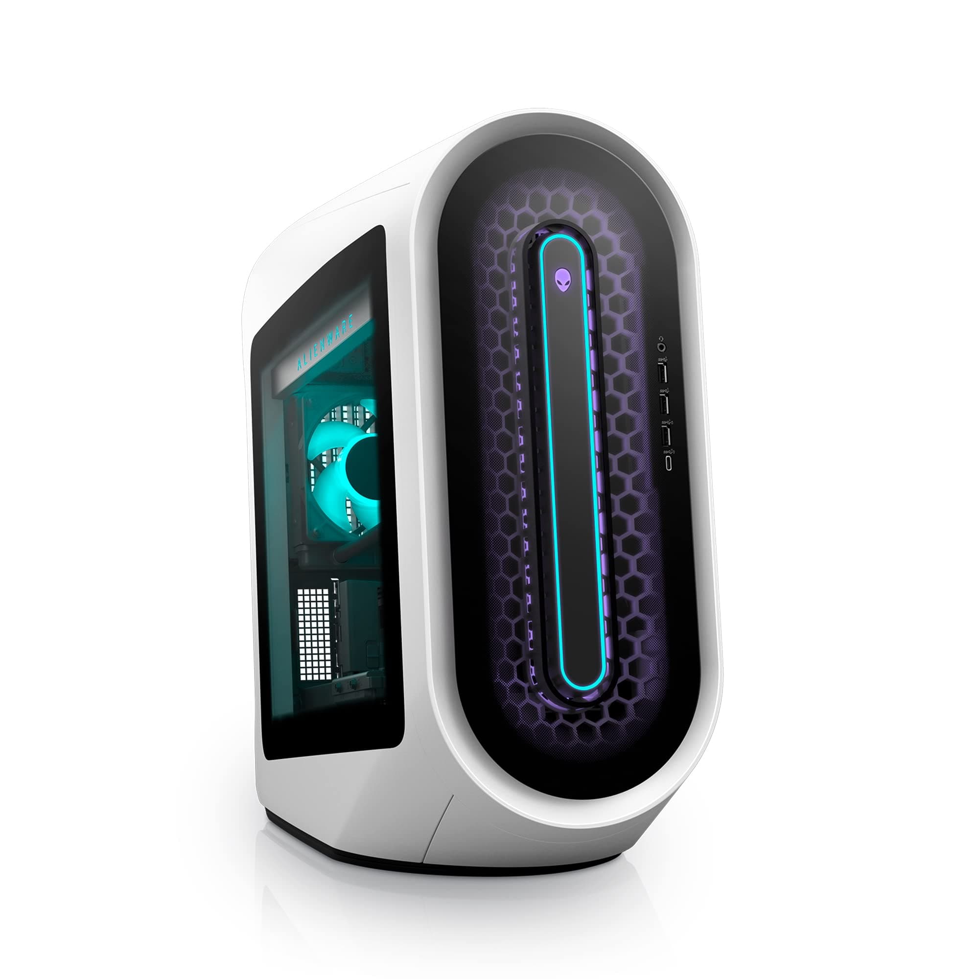 Alienware Aurora R13 Gaming Desktop - Intel Core i7-12700KF, 16GB DDR5 RAM, 1TB SSD + 1TB HDD, NVIDIA GeForce RTX 3070 Ti 8GB GDDR6, Liquid-Cooling, Windows 11 Home - Lunar Light