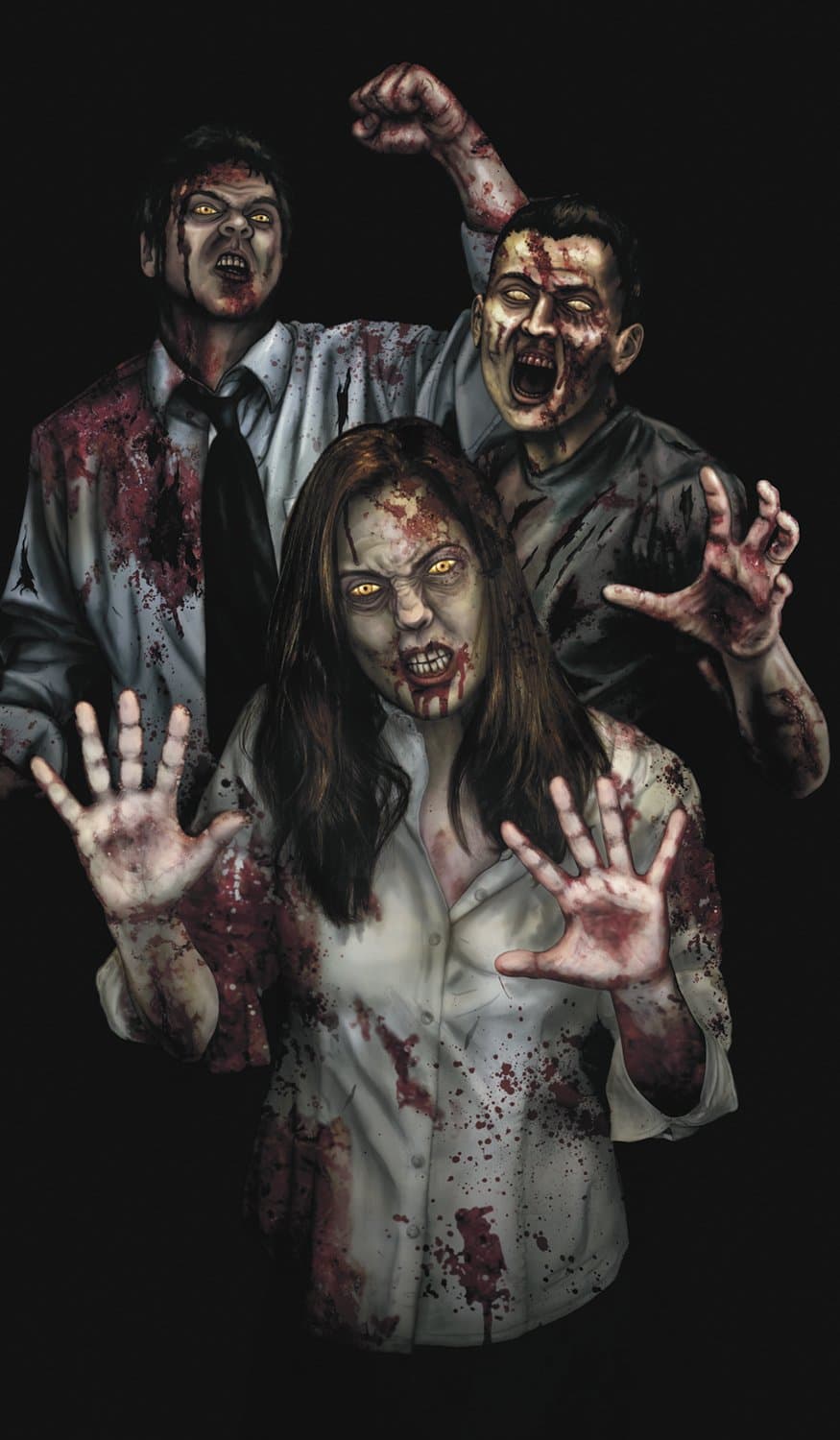 WOWindow Suzie's Revenge Zombie Halloween 34.5"x60" (1) Plastic Backlit Reusable Window Decoration Poster, USA Made, Cling