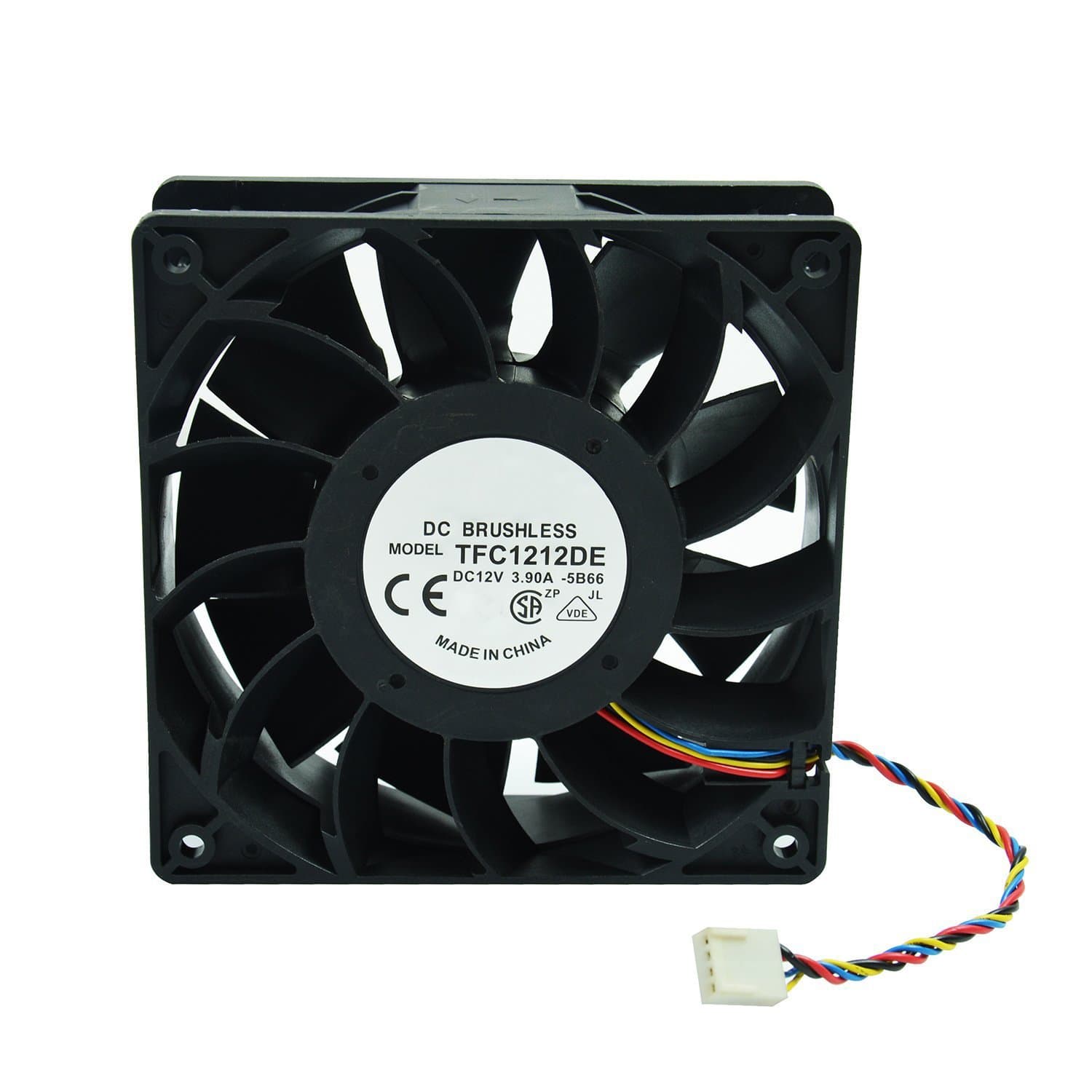 TFC1212DE Ultra Strong 12cm 120mm DC 12V 3.90A 252CFM 4pin PWM with Speed Sensor Server Inverter Axial Case Cooling Fan