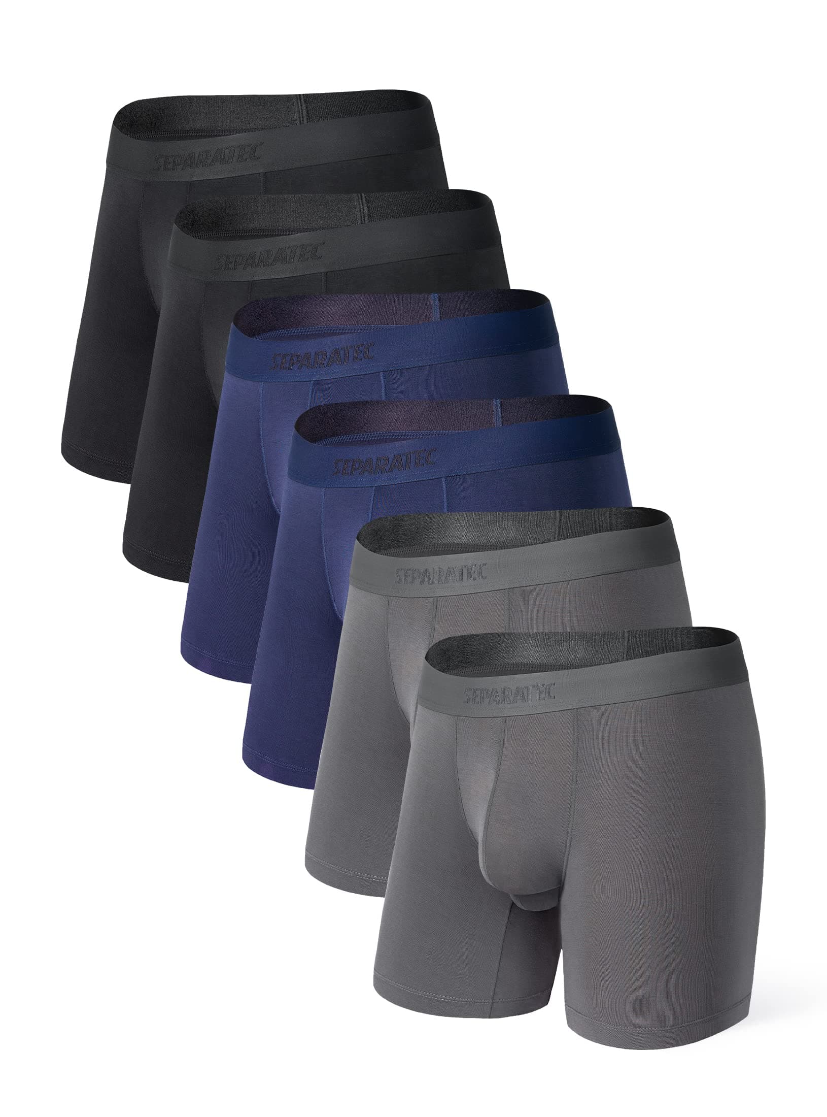 Mens Underwear with Pouch Moisture Wicking Rayon Made From Bamboo Underwear Men Breathable Boxer Briefs 3 or 6 Pack