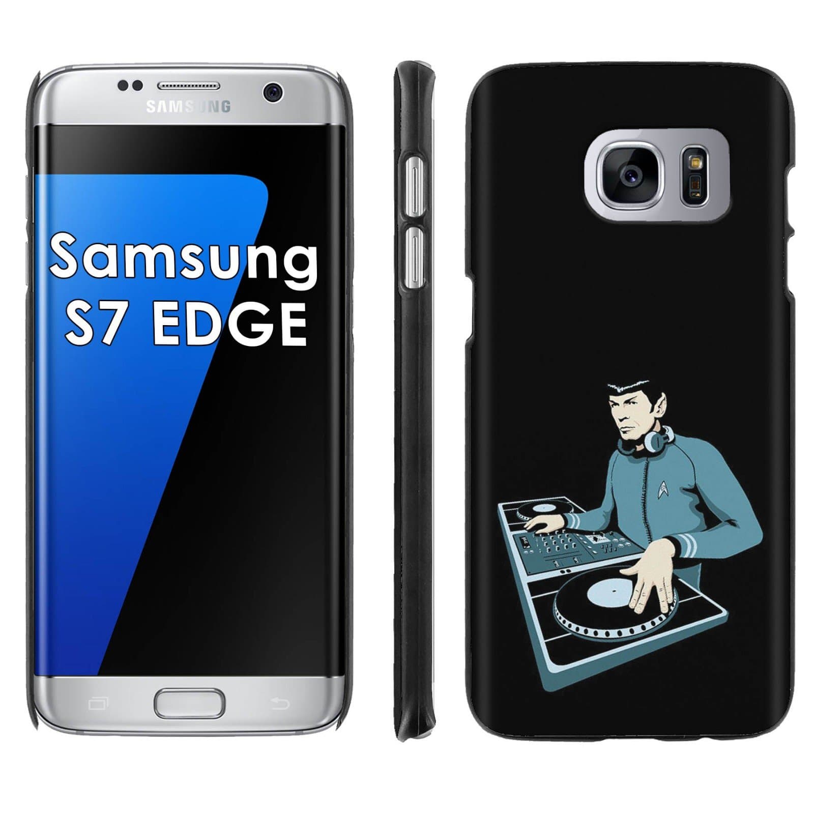 Samsung Galaxy [S7 EDGE] Phone Cover, DJ Spock- Black Slim Clip-on Phone Case for [Samsung Galaxy [S7 EDGE]]