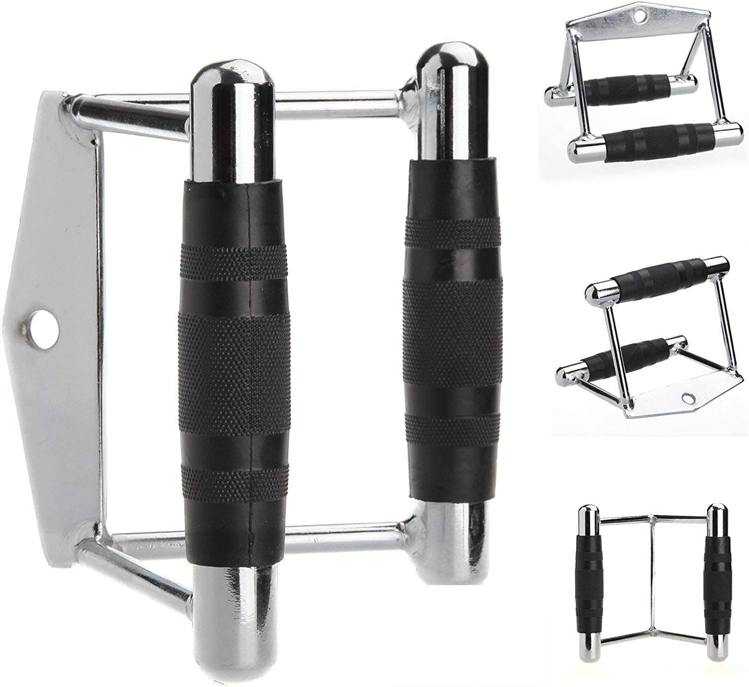 eWINNER Chinning Triangle Bar Double D Row Handle Cable Attachment V Shaped Press Down Steel V-Bar Handle w/Rubber Non Slip Handle for Home Gym Training Tricep Weight Exercise