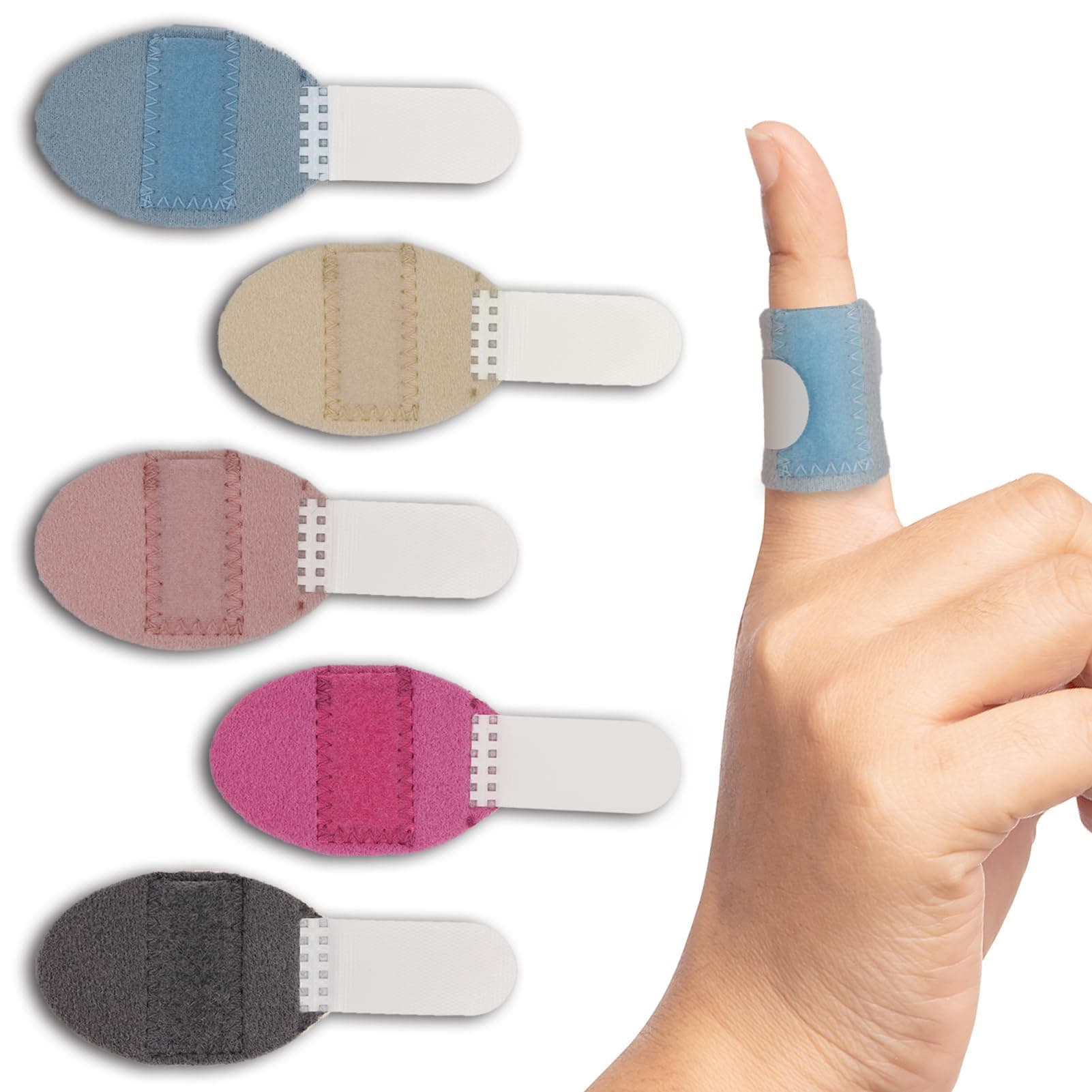 5 Pcs Trigger Finger Splints: 5 Single Straps Finger Splint Support Brace Kit, Finger Straightener for Broken/Straightening/Aarthritis, Fits for Thumb/Middle/Ring/Index/Pinky Finger