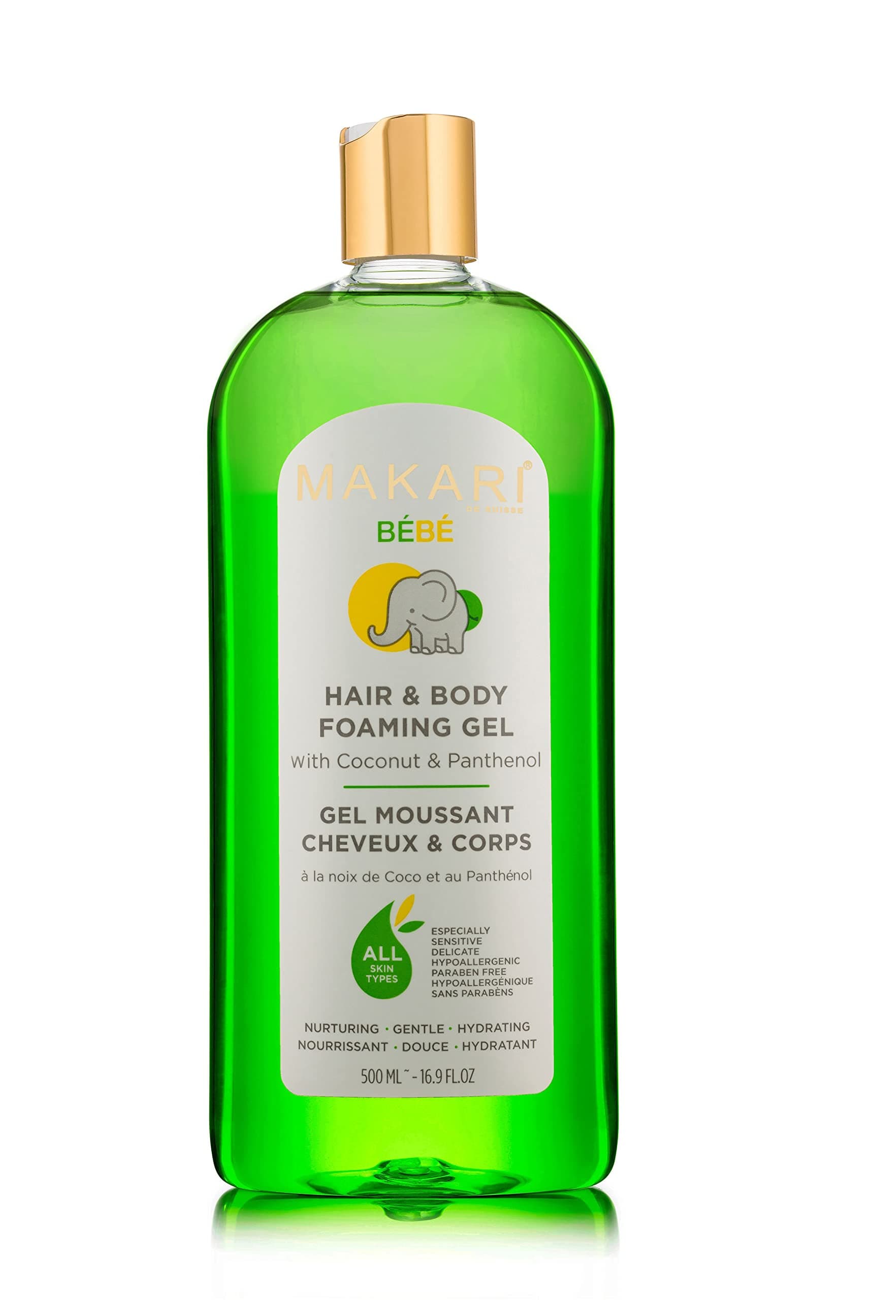 - MAKARI Baby Hair & Body Foaming Gel | Gentle Wash for Sensitive & Delicate Skin | Hypoallergenic & Paraben-Free | Nourishing Cleanser with Coconut Oil & Panthenol