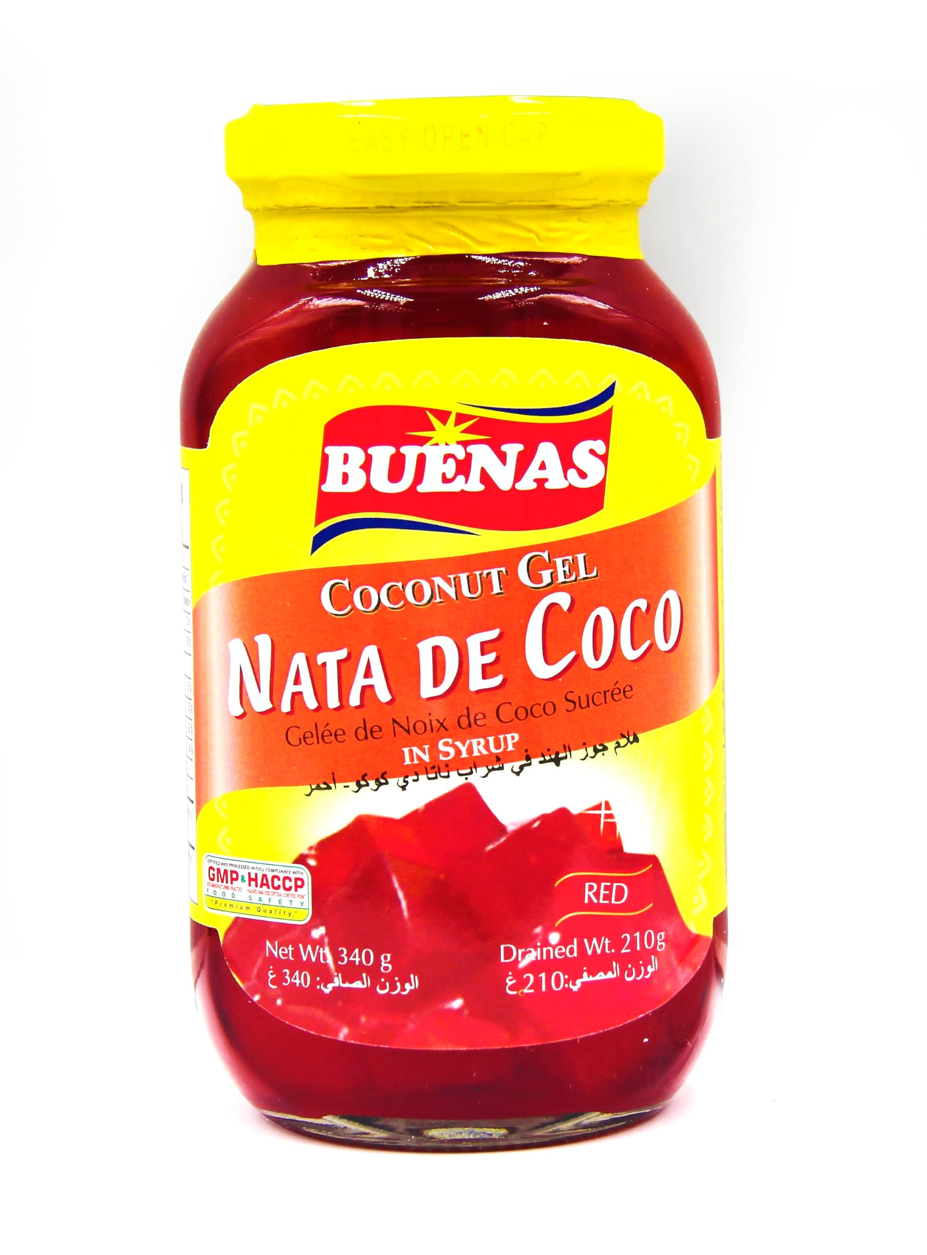 BuenasNata de Coco Red Coconut Gel in Syrup 340 g