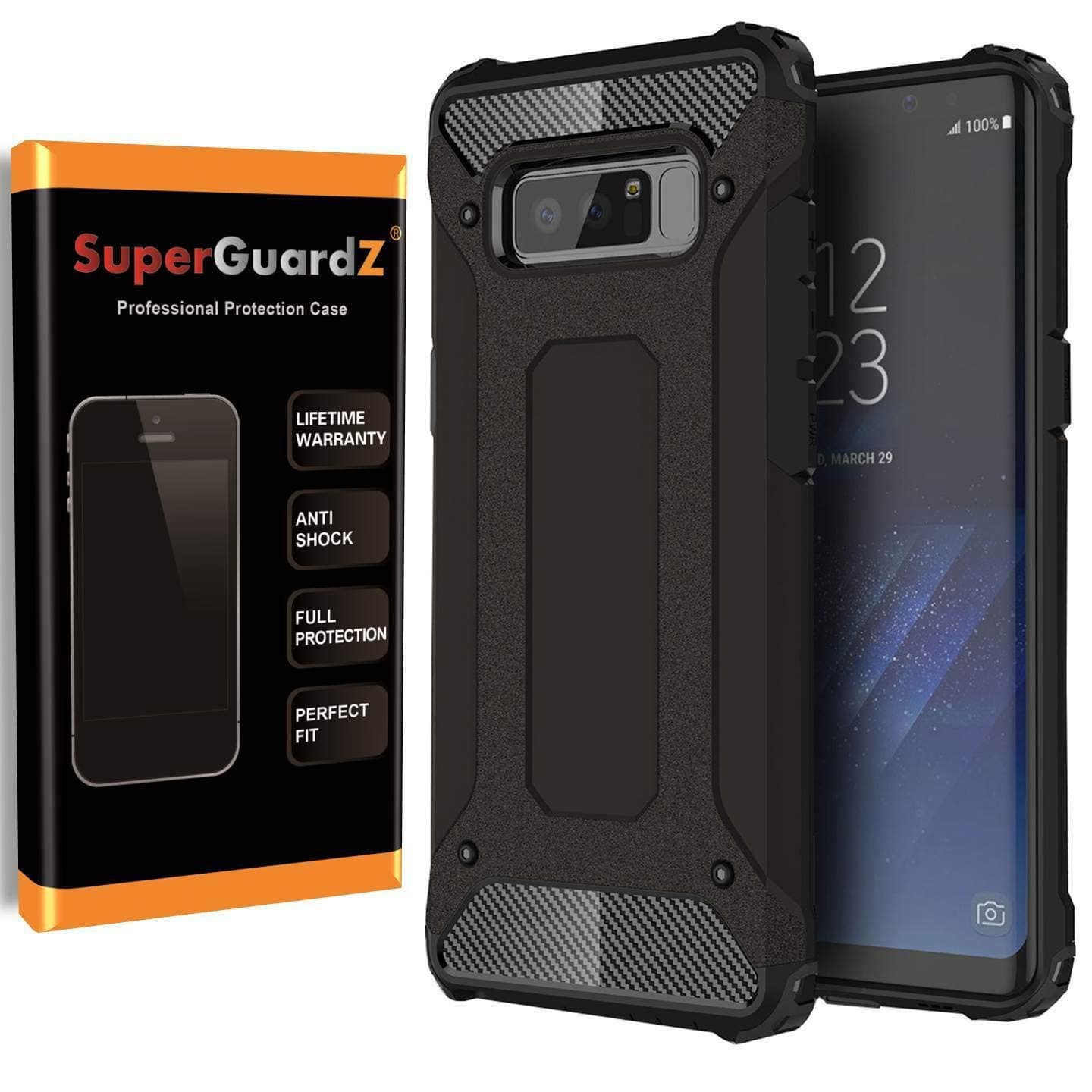 SuperGuardZ Case for Samsung Galaxy S5, Heavy Duty Slim Shockproof Protective Cover Armor [Black]
