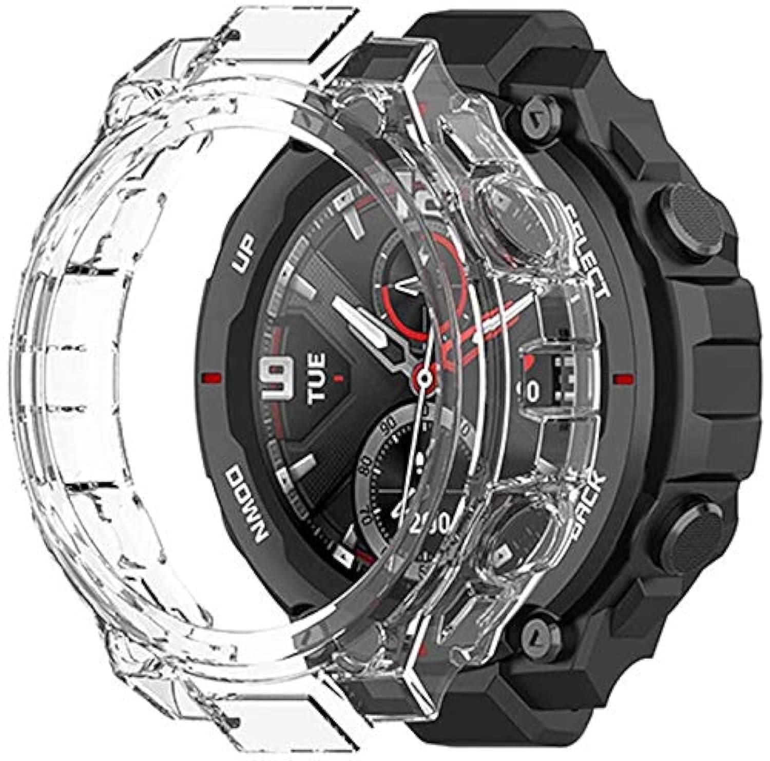 Soft & Flexible TPU Case Cover for Amazfit T Rex/Amazfit T-Rex Pro (Transparent)