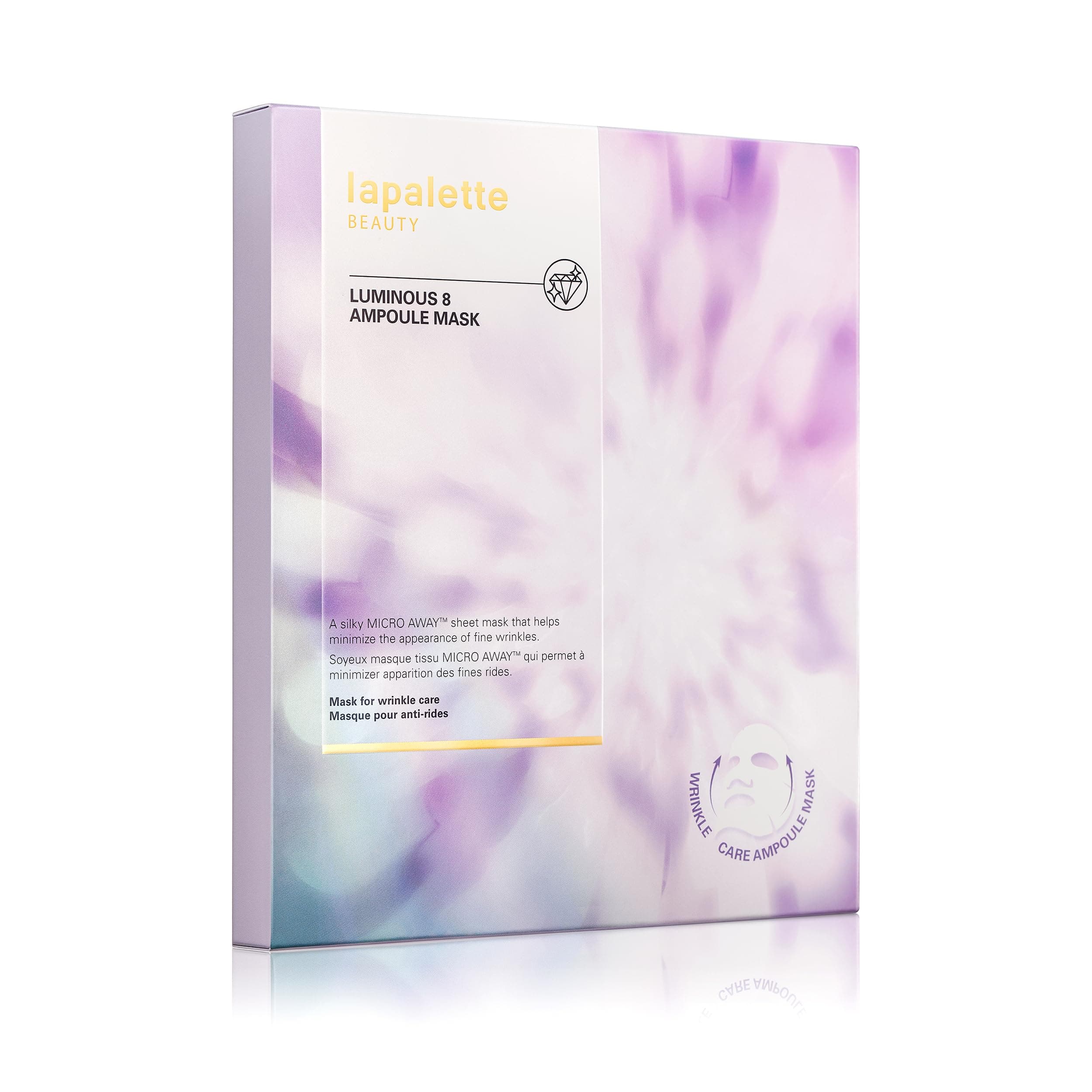 lapalette Beauty Luminous 8 Ampoule Mask 0.84fl.oz. 5 sheets | Anti-wrinkle & Hydrating | Highly Enriched Wrinkle Care Ampoule | Korea Premium Mask