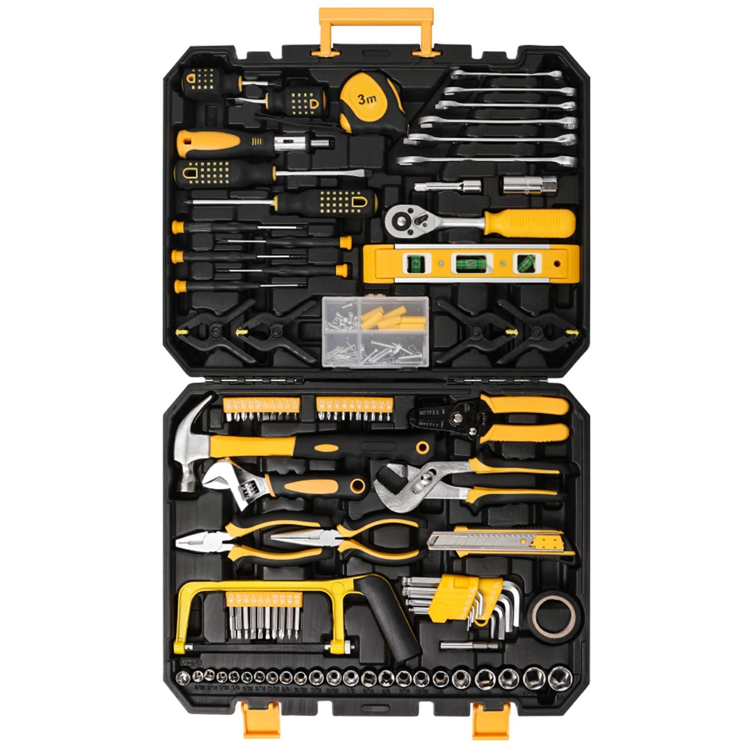 Mechanics Tool Set 198-Piece, Household Tool Kit Set with Tools Box Case for Men and Women