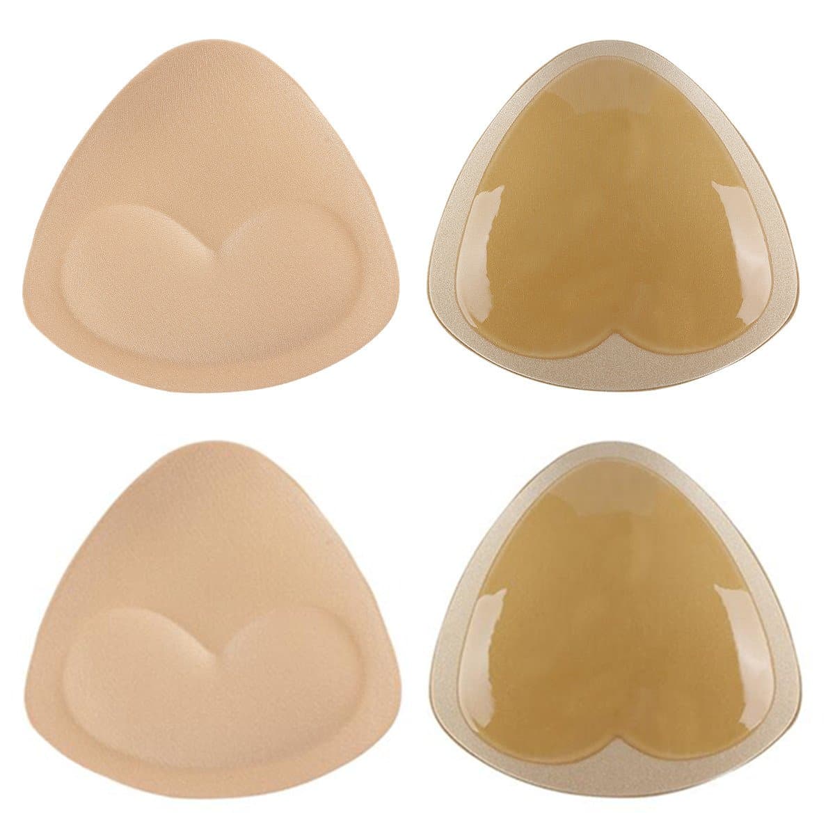 SERMICLE Self-Adhesive Bra Pads inserts, Removeable Silicone Triangle Push Up Pads