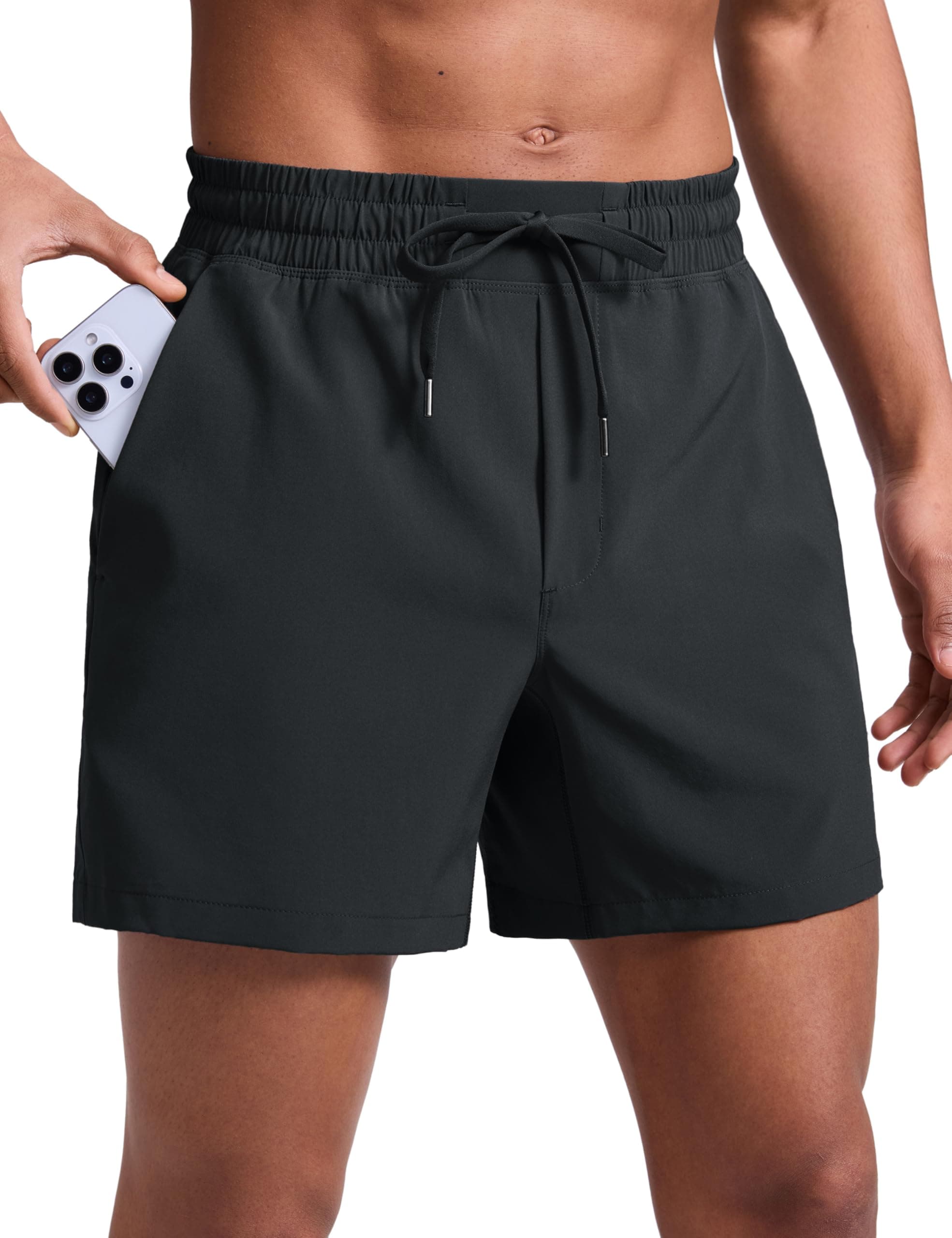 Men's Linerless Workout Shorts 5'' - Lightweight Quick Dry for Running Sports Athletic Gym with Pockets
