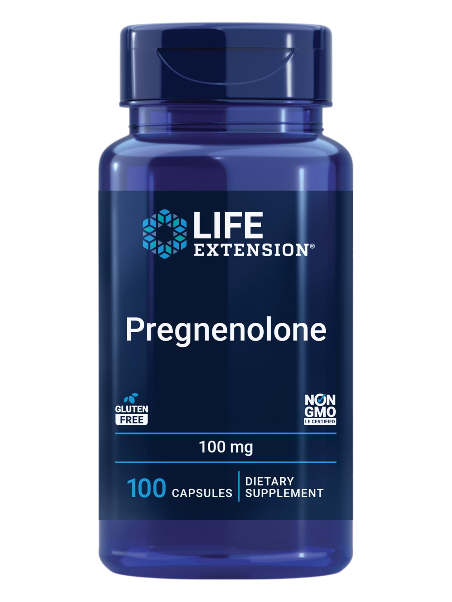 Pregnenolone, 100 mg, 100 Capsules