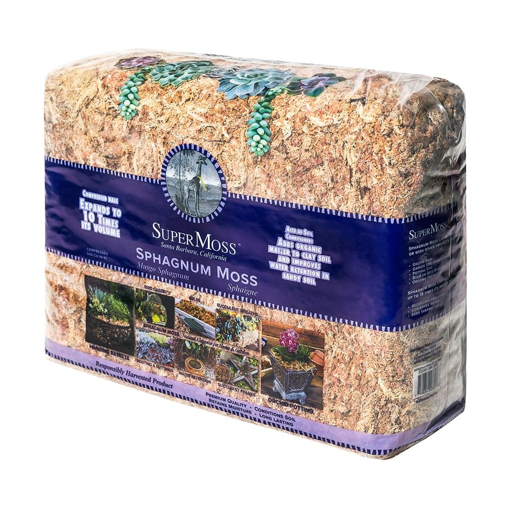 (22330) Orchid Sphagnum Dried, Natural, 2.1lbs Small Bale