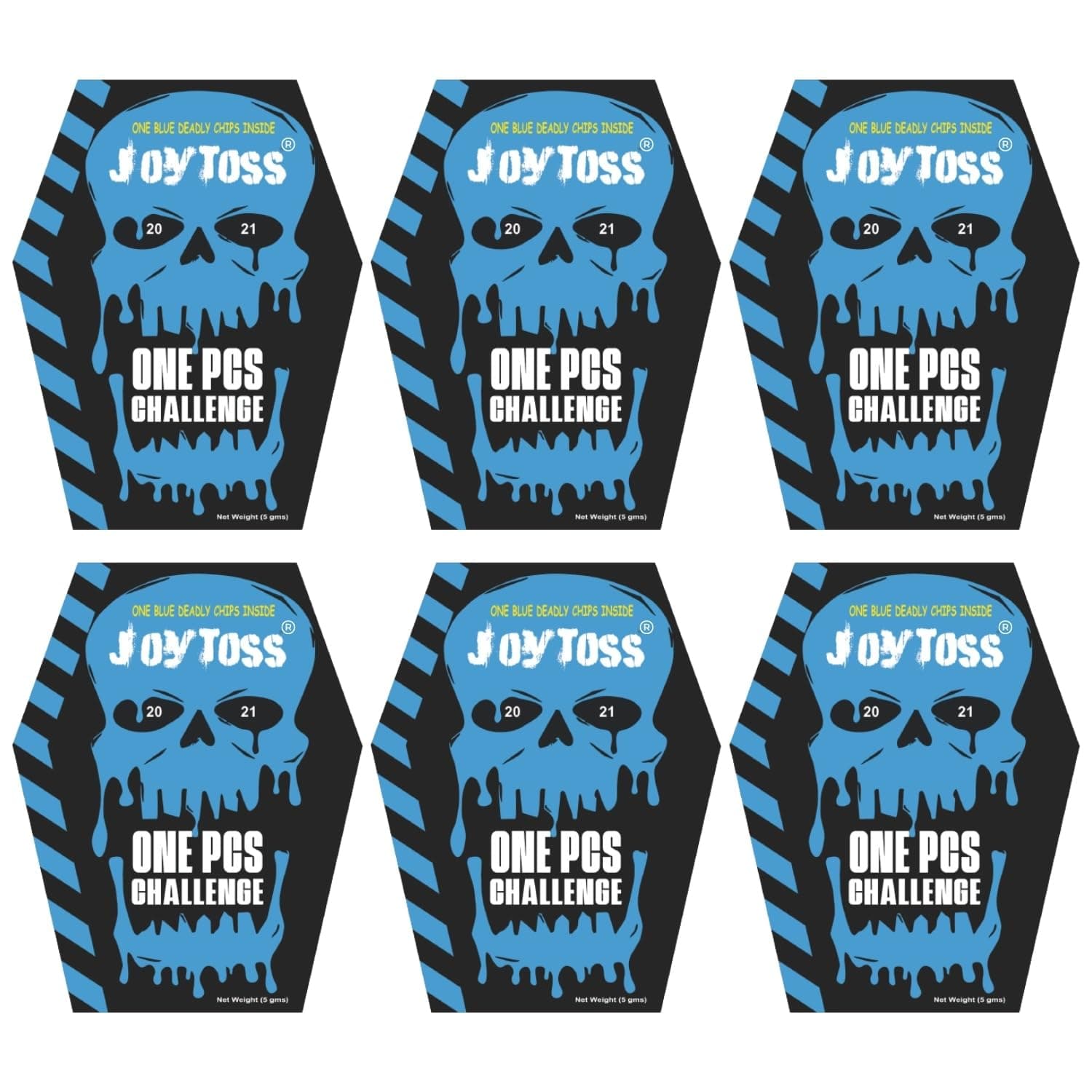 one-pcs-Challenge (Pack of 6) | Extreme Spicy Tortilla Chips | Hottest Chips in the World | Ultimate Hot Snack | 30 Grams