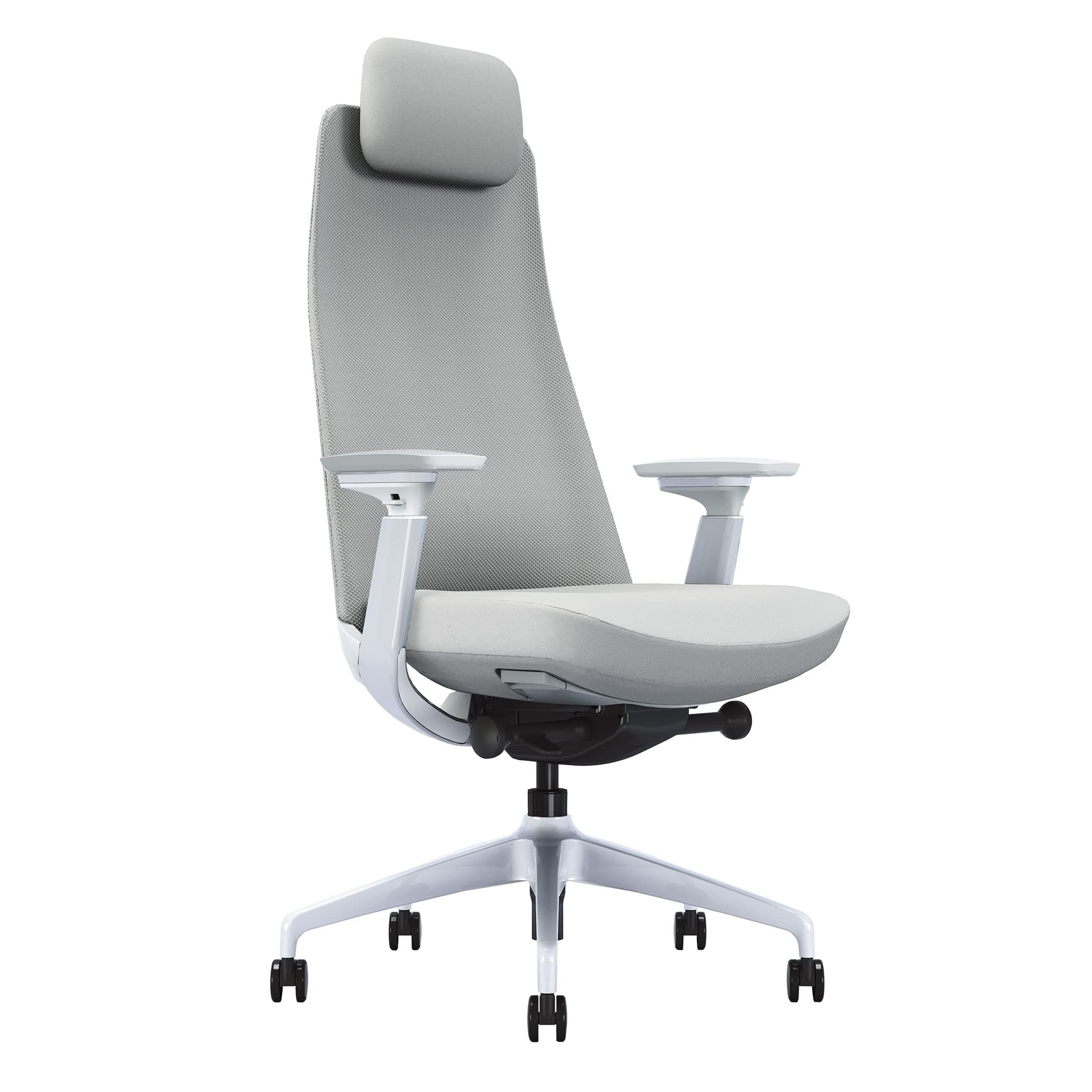 Beacon Mesh Office Chair with Lumbar Support - Tall Back Desk Chair with Headrest, Arm Rest, Swivel, Computer Chair, Grey