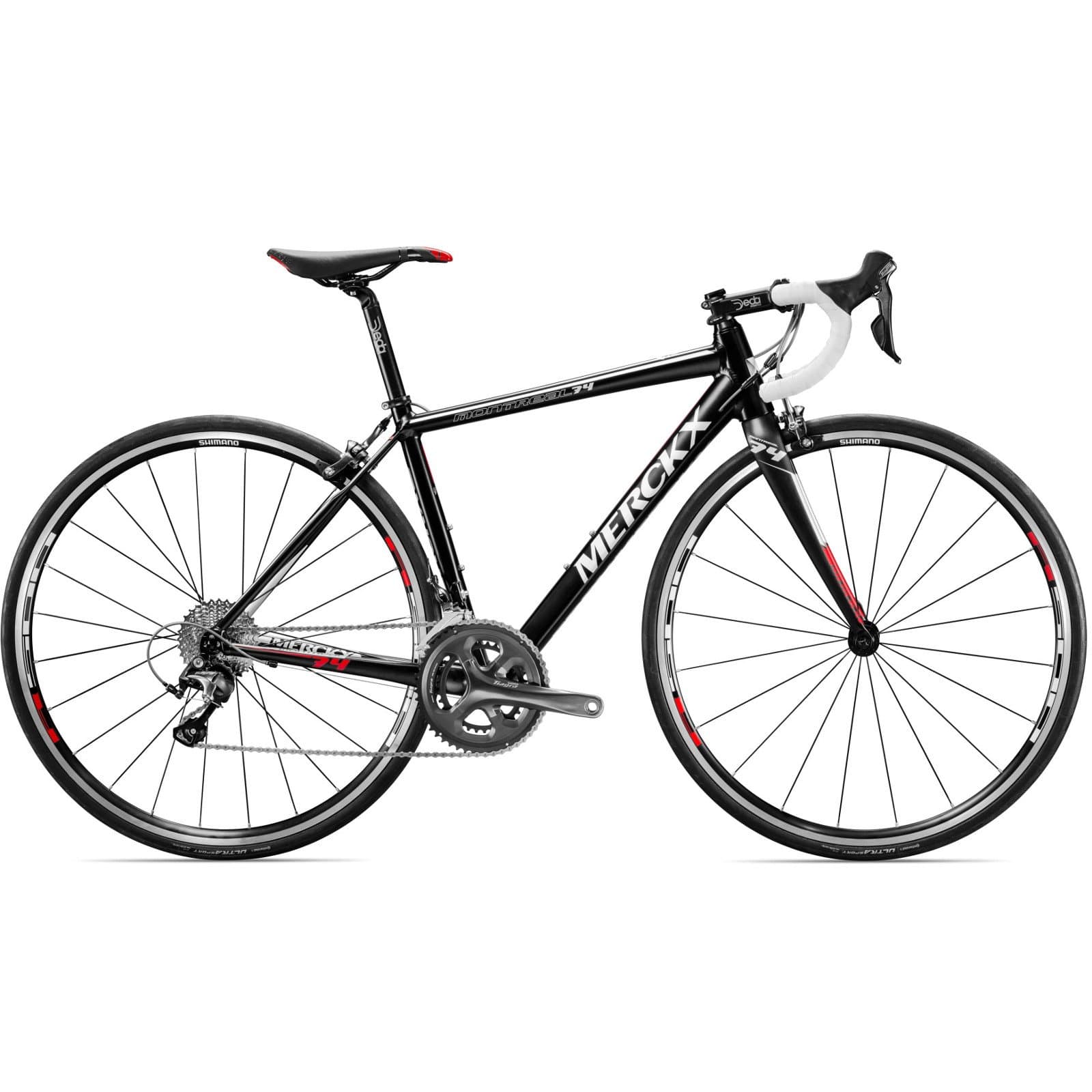 Eddy Merckx Montreal 74 2016 Womens Road Bike with Shimano Tiagra - Black/White/Red (Satin) - Small