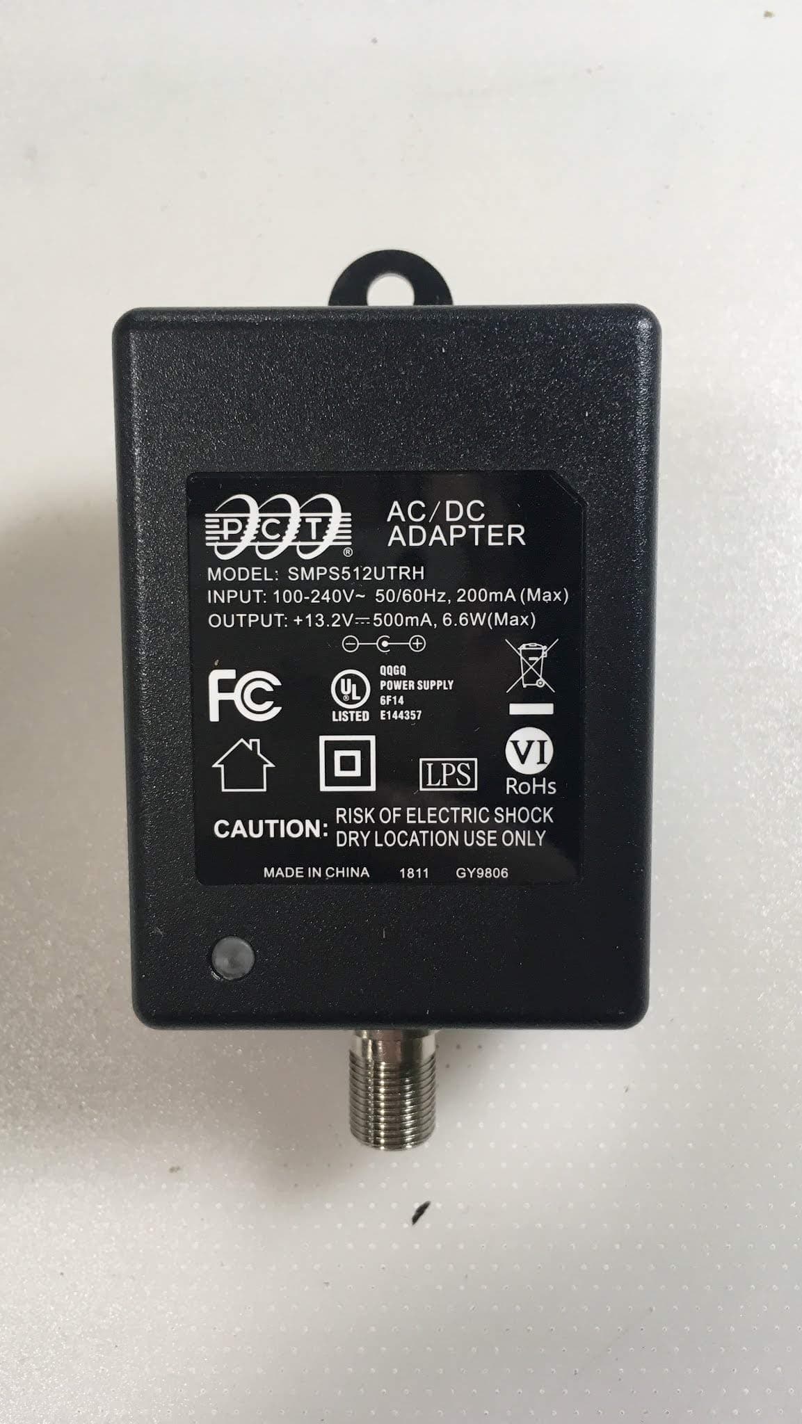 New Slim PCT Wall Mountable Power Adapter, Input 100-240 Output 12 V 500mA for CATV Subscriber Drop