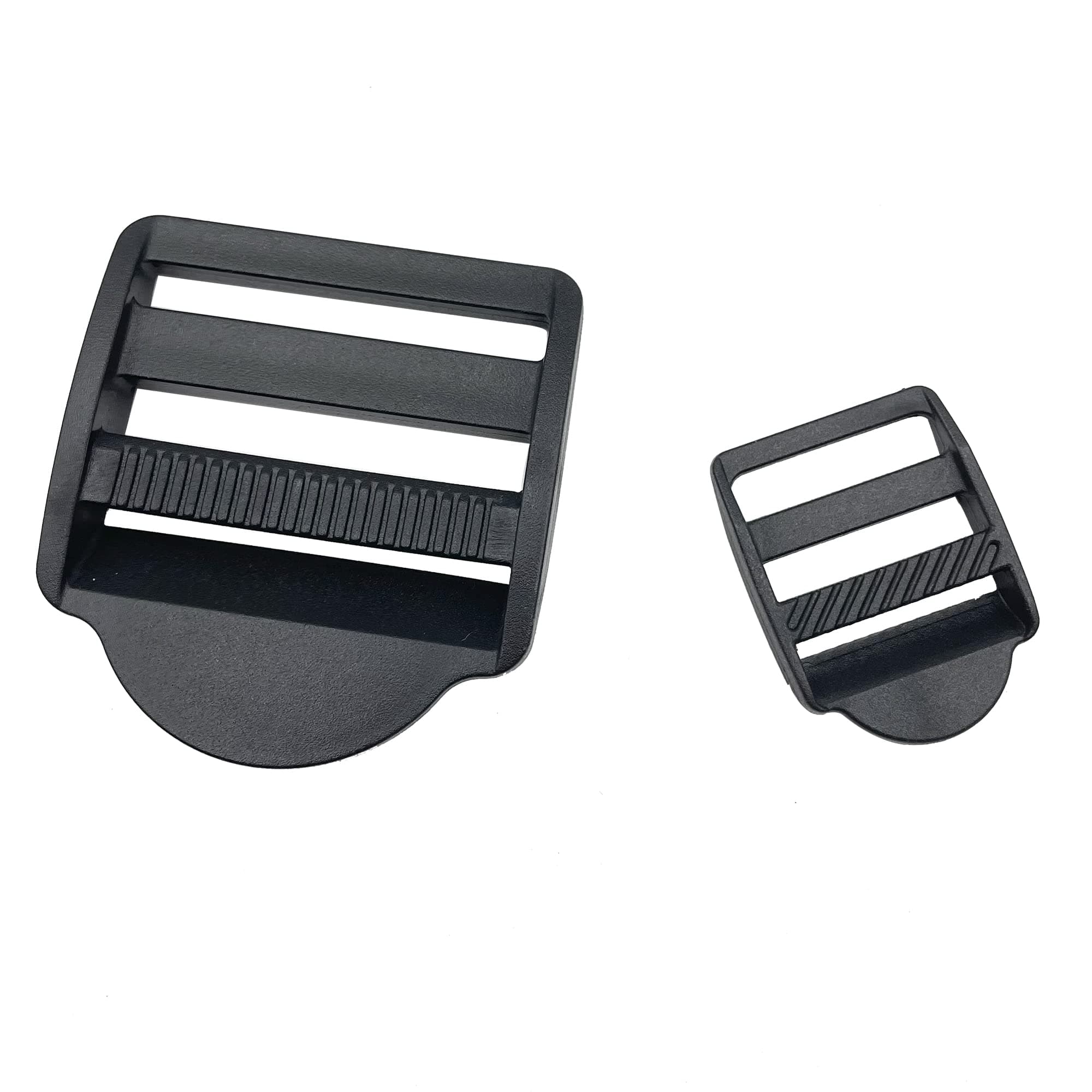 Plastic Ladder Slider - Tension Locks Adjustable Buckle Black for Webbing Backpack Belt Straps Camping Suitcase