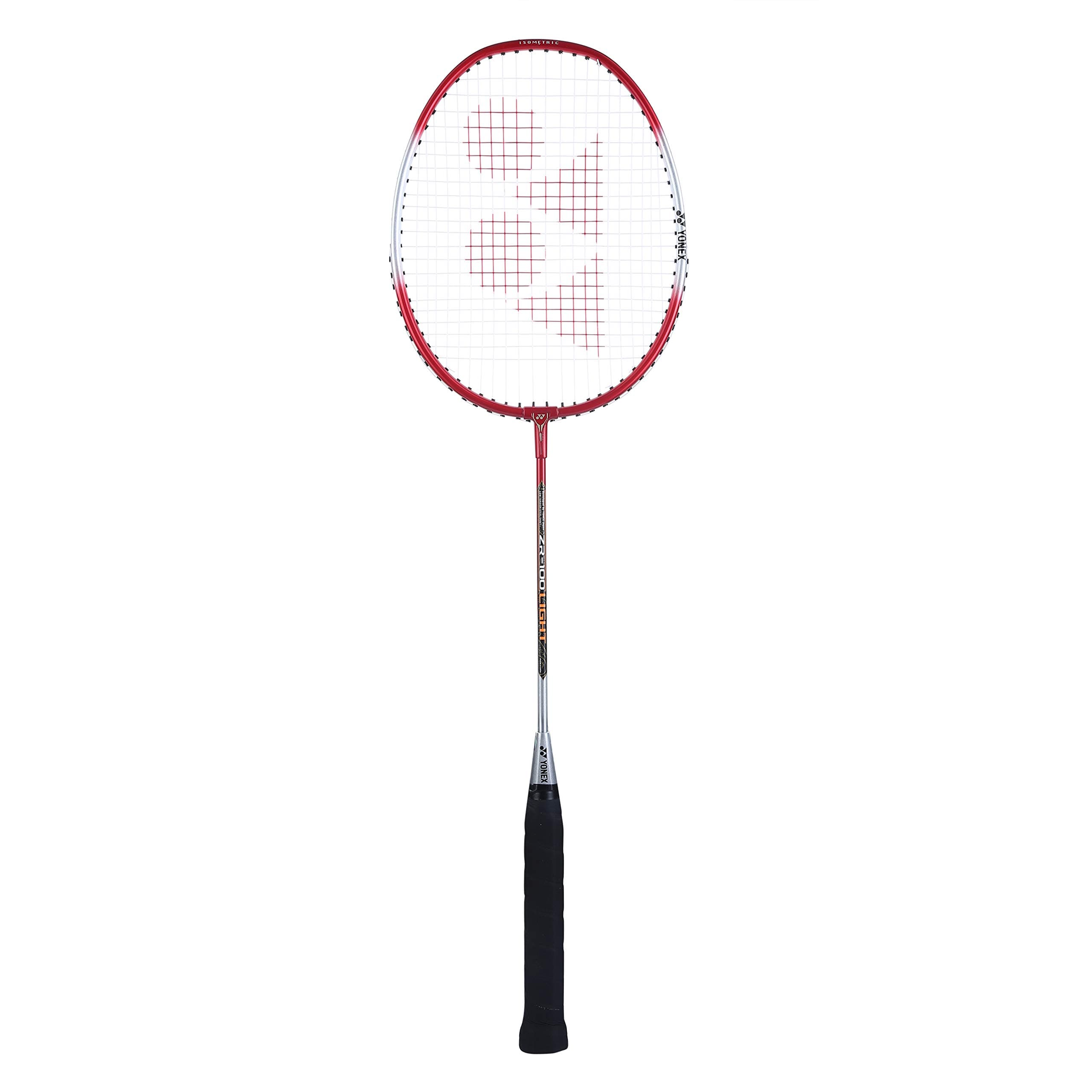 YONEX ZR 100 light Aluminium Strung Badminton Racket with Full Racket Cover (Red/White) | For Beginners | 95 grams | Maximum String Tension - 26lbs