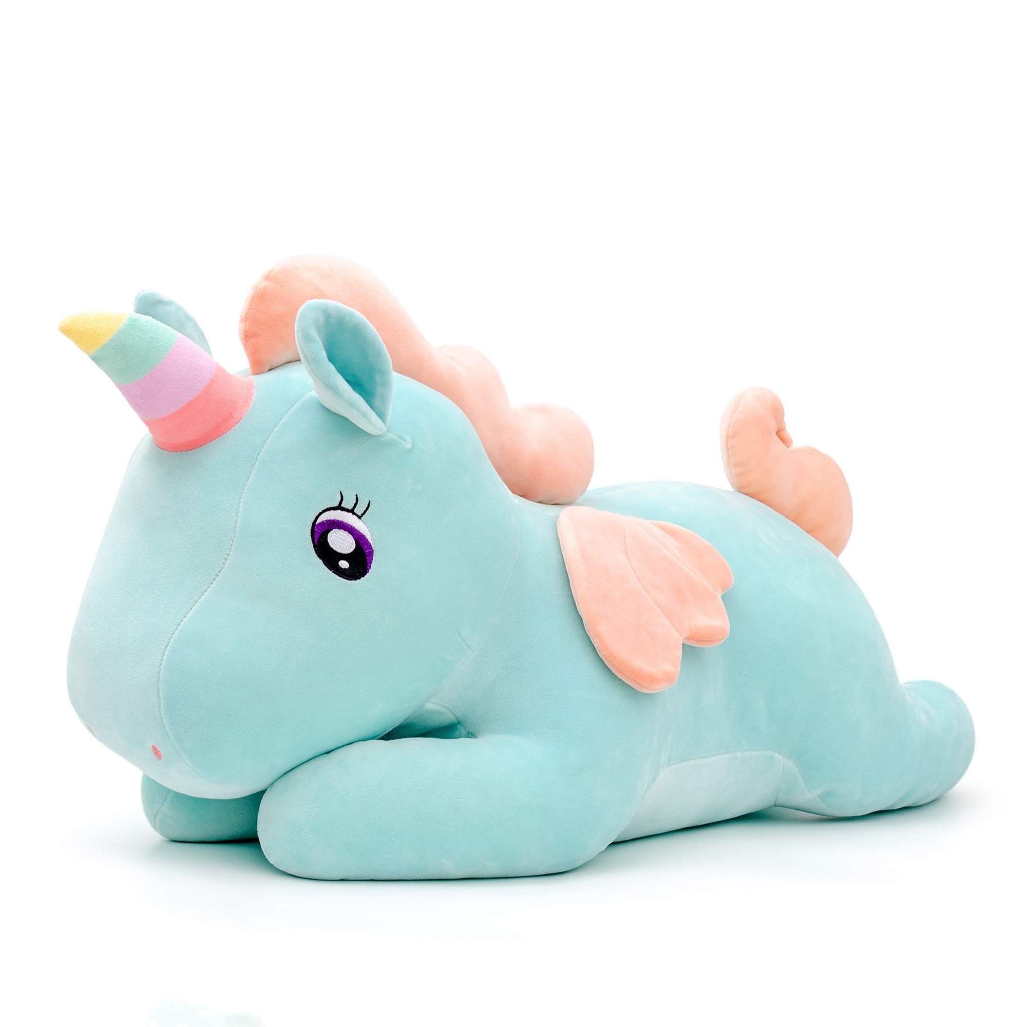 Lazada Unicorn Gifts for Girls Pillow Plush Unicorn Toy with Rainbow Wings Green 30 Inches