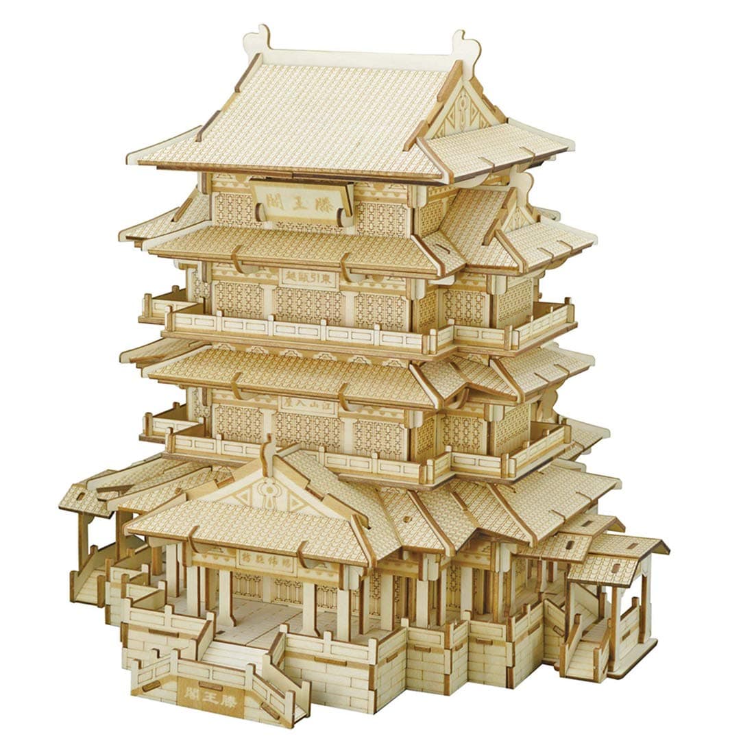 ZUJI 3D Wooden Puzzle High-precision Laser Cutting Jigsaw Puzzle Classic Ancient Architecture Jigsaw Model for Children and Adults
