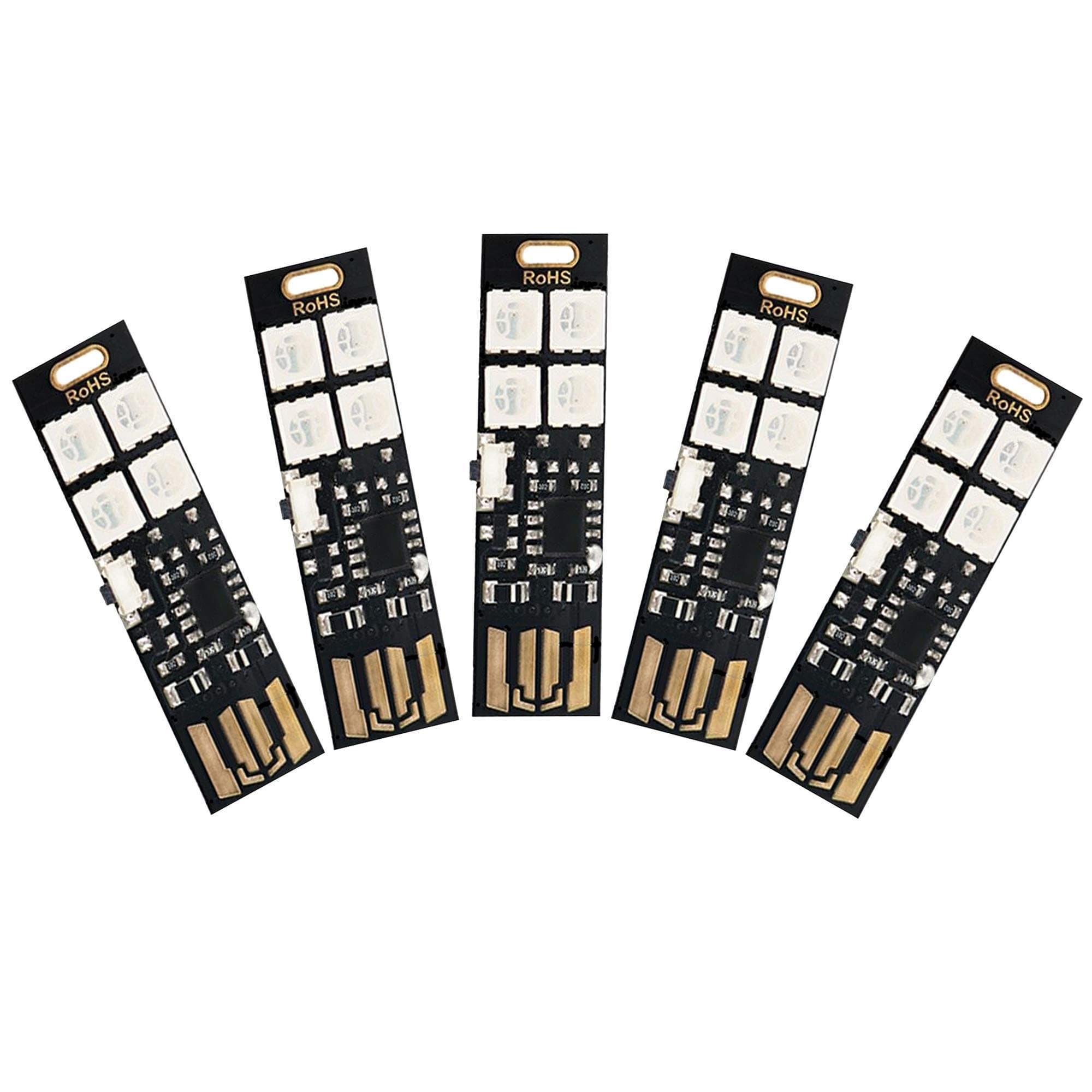 YiteeMini USB Lights 7-Color Changing Night Light 5050 RGB 4-LEDs Switch Control, USB LED TV Backlight Kit,Table Lamp,Desk Decor Lighting,Party Mood Lights,Laptop Keyboard Light