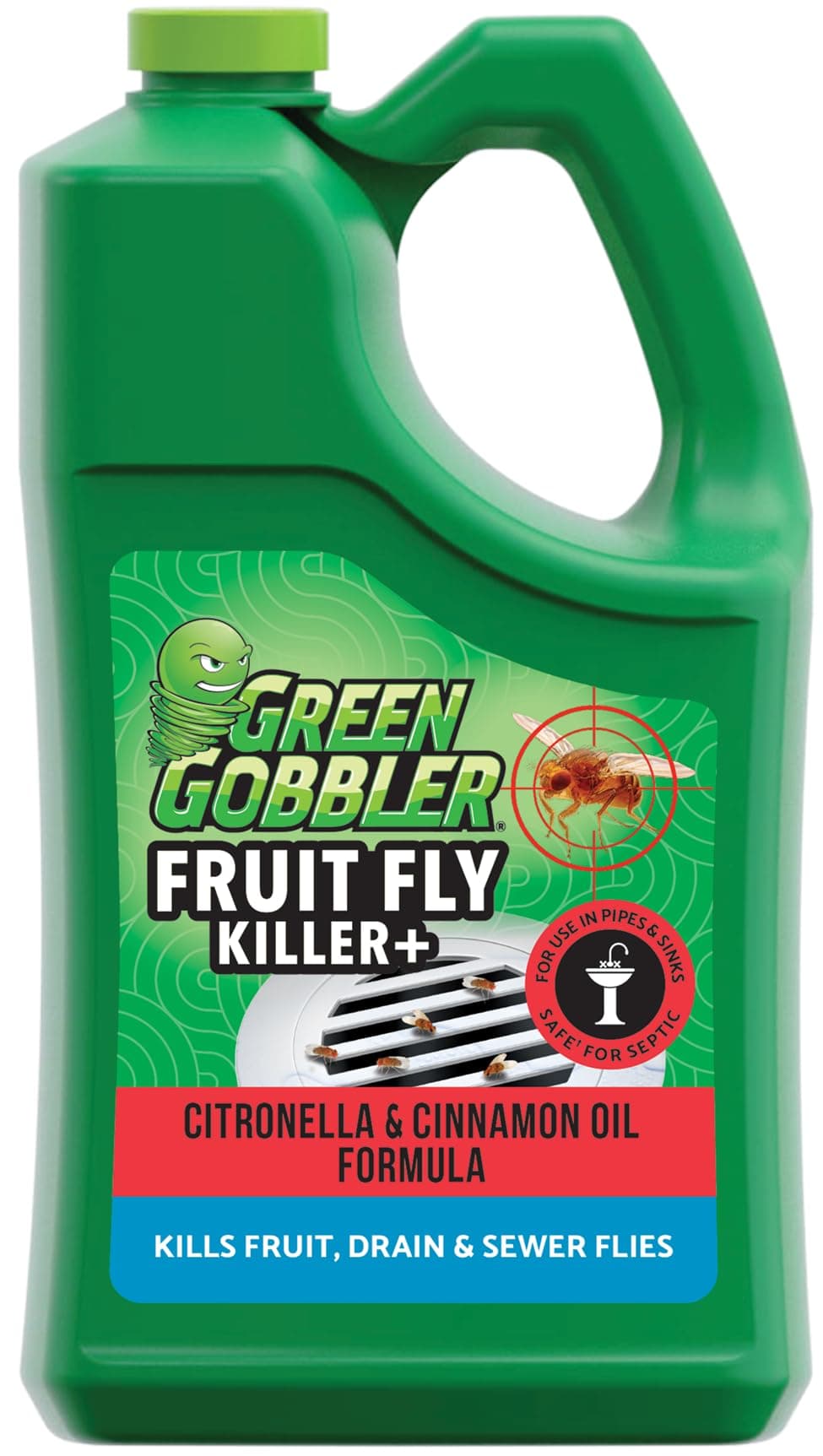 Green Gobbler Drai FLI Fruit Goodbye Gel Treatment | Drain Fly Killer, Assorted