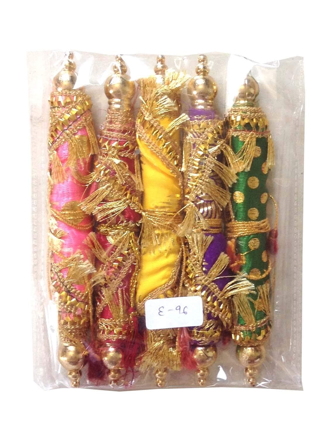 N R Creations Pack of 5 Roll up shagun envelopes Gift Envelope Money Holder Fancy Packet - E96