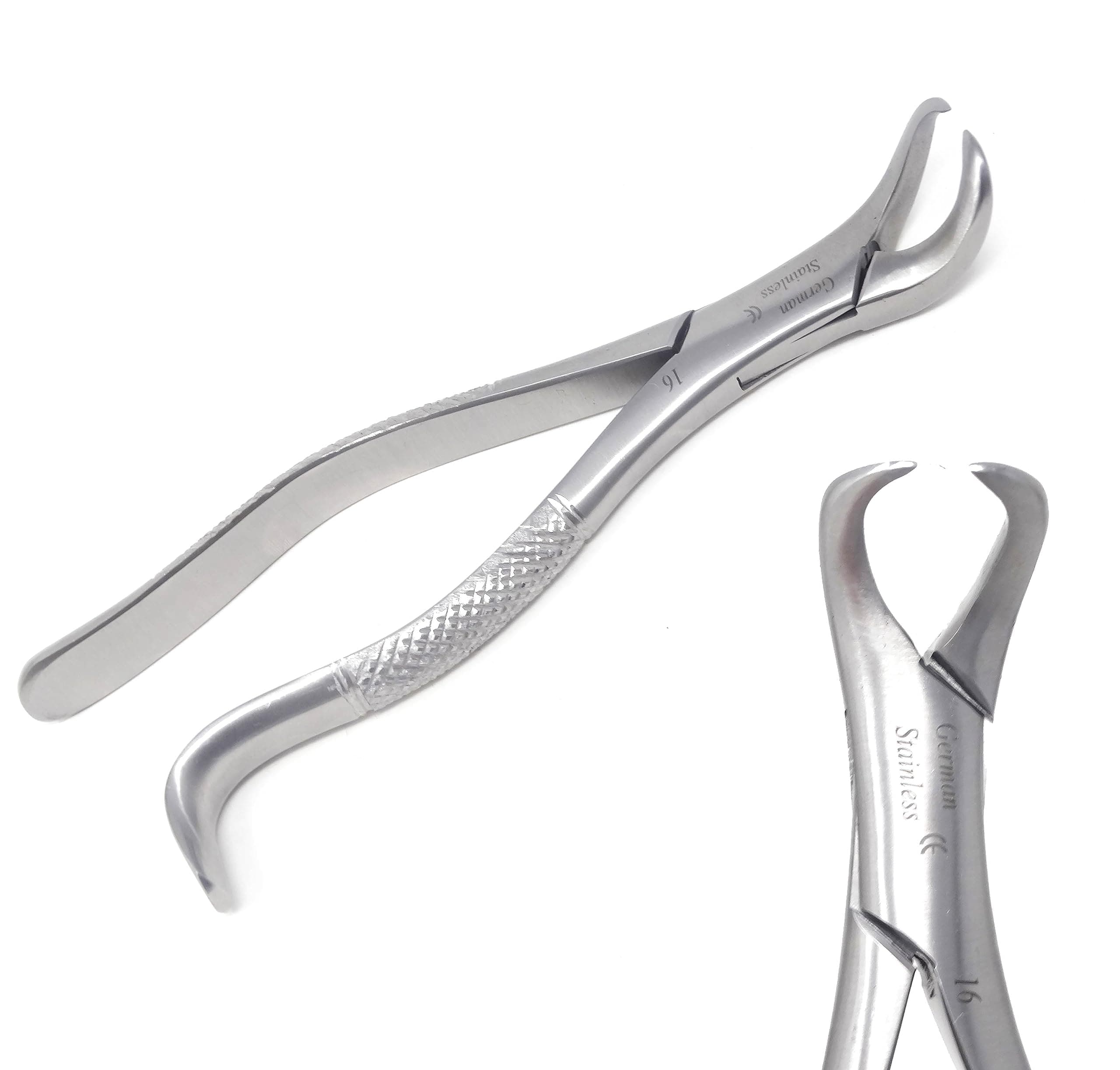A2Z Scilab German Dental EXTRACTING Extraction Forceps Cow-Horn Beak #16 - For 1st and 2nd Lower molars - Comes with Sturdy Handle Grip - Made of Premium Grade Stainless Steel