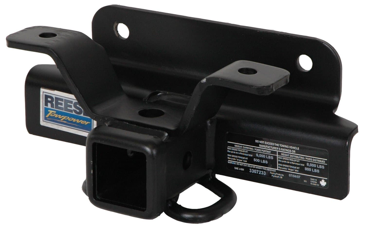 Reese33072 Class III Custom-Fit Hitch with 2" Square Receiver opening, includes Hitch Plug Cover