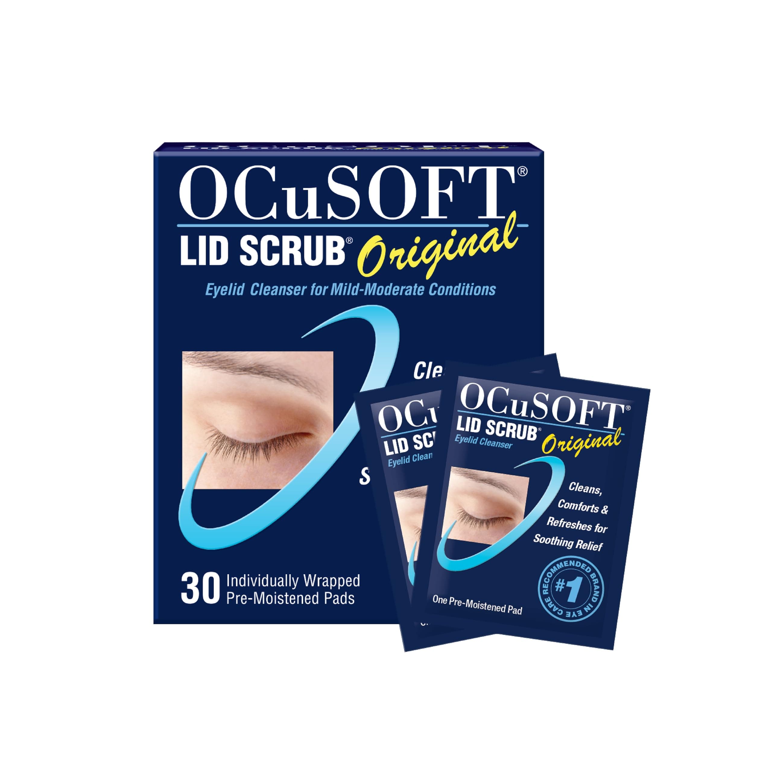 OCuSOFT Lid Scrub Original Pre-Moistened Pads, 30 Count