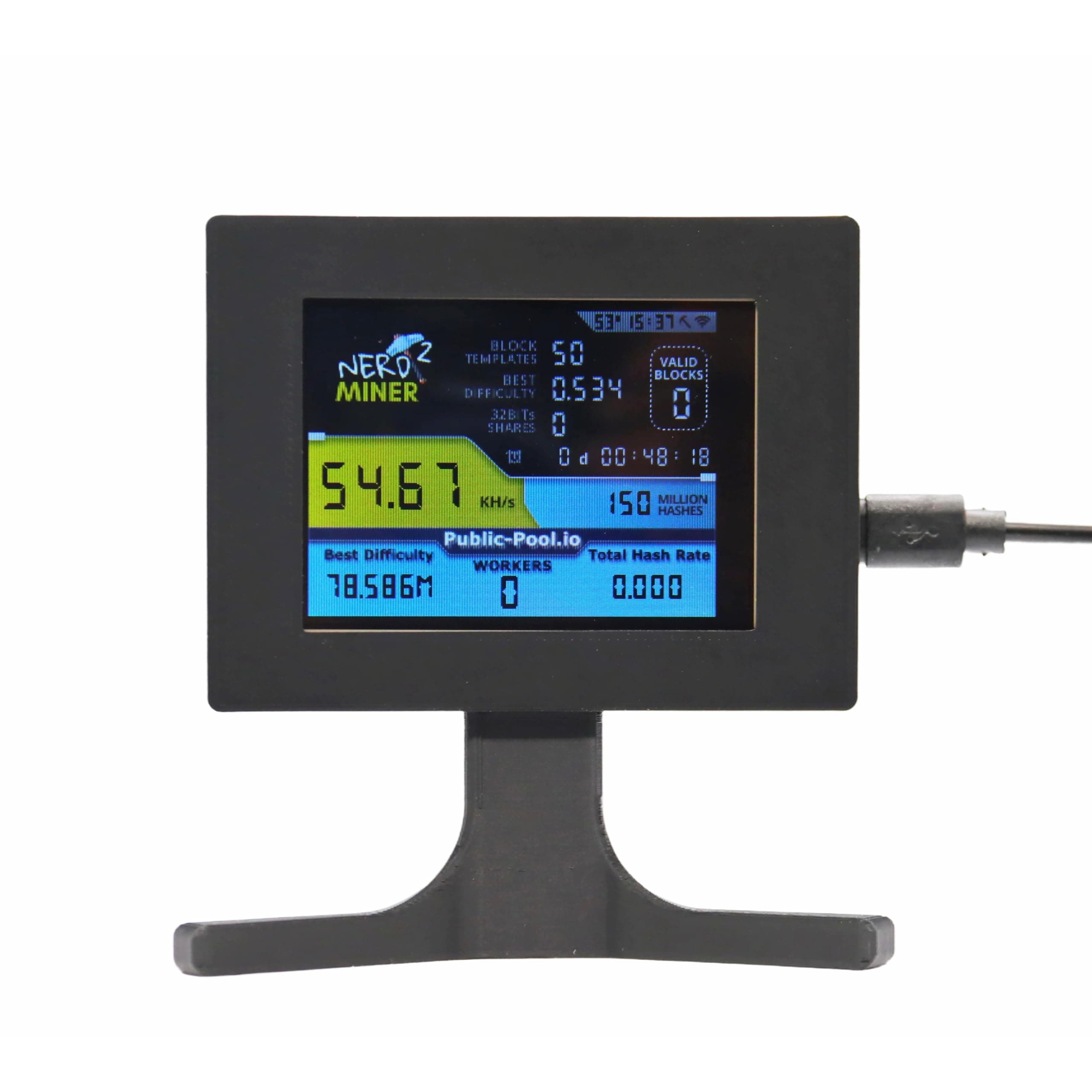 Nerd Miner V2 56KH/S 2.8 inch Display Firmware 1.6.3 Bitcoin Nerdminer Smart LCD Display Crypto Solo Lottery Miner Desk Miner