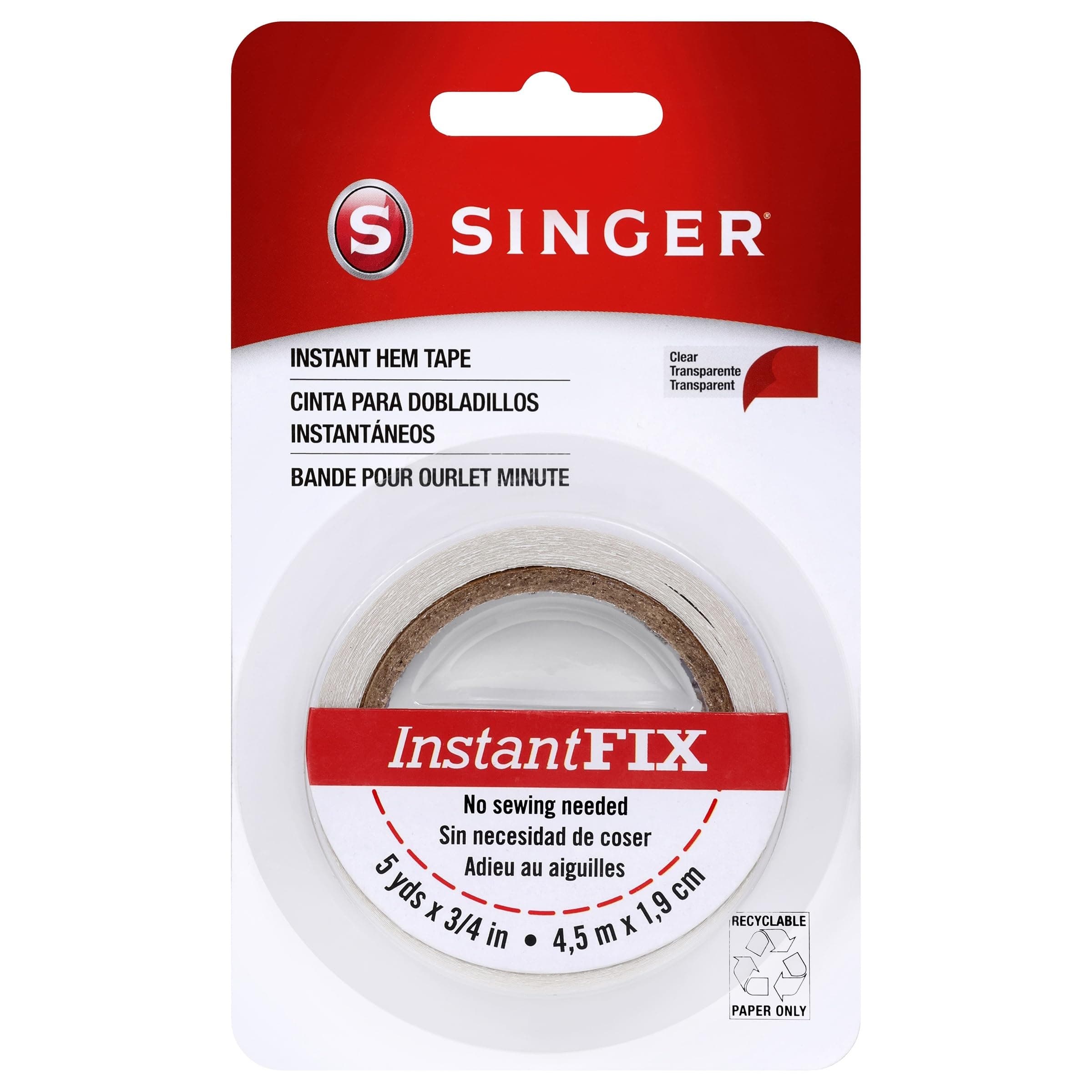 Singer 00241 Instant Fix Hem Tape, 3/4-Inch by 5-Yards
