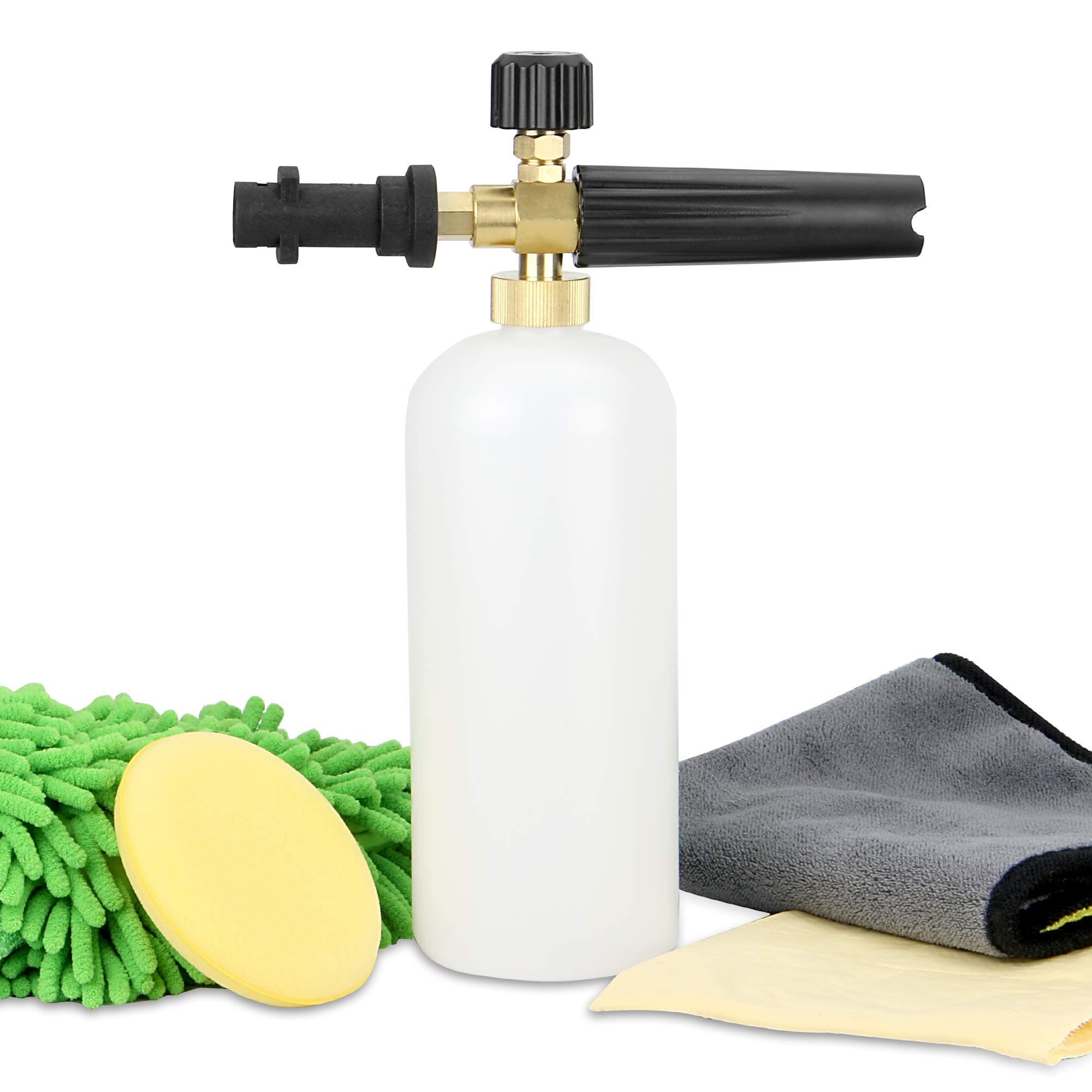 Snow Foam Cannon Kit | Car Cleaning Gift Set | Car Shampoo Gun Compatible with Karcher K Pressure Washers (K2 - K7) | Pukkr