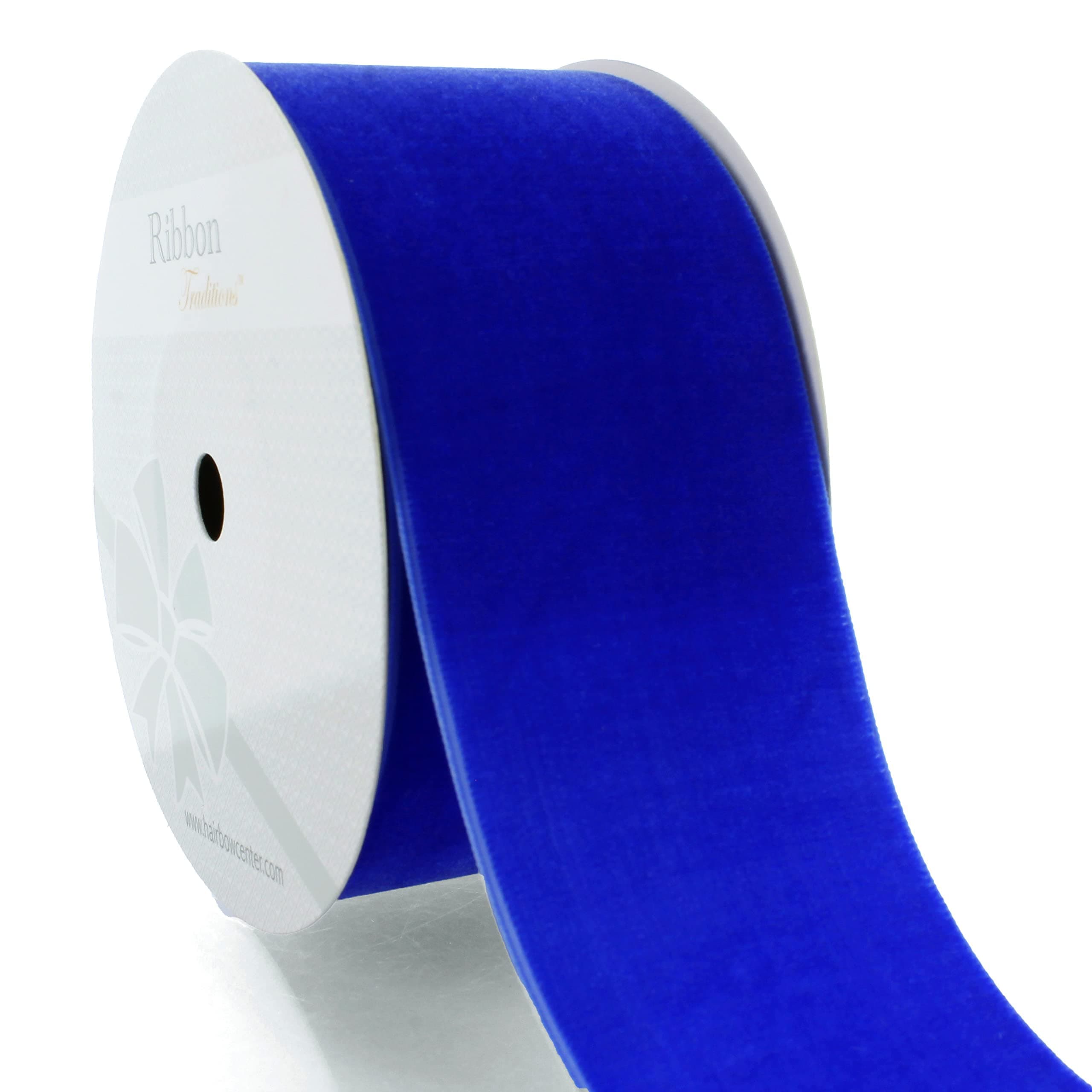2" Velvet Ribbon Cobalt Blue 5 Yards HairBow Center