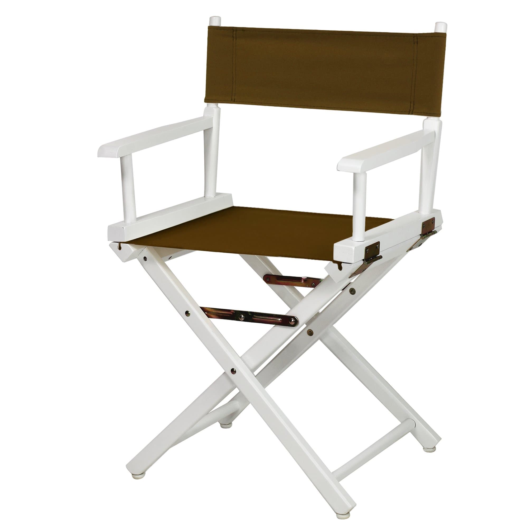 Casual Home 200-01/021-45 Director Chair 18" - Classic Height WhiteFrame/Brown Canvas