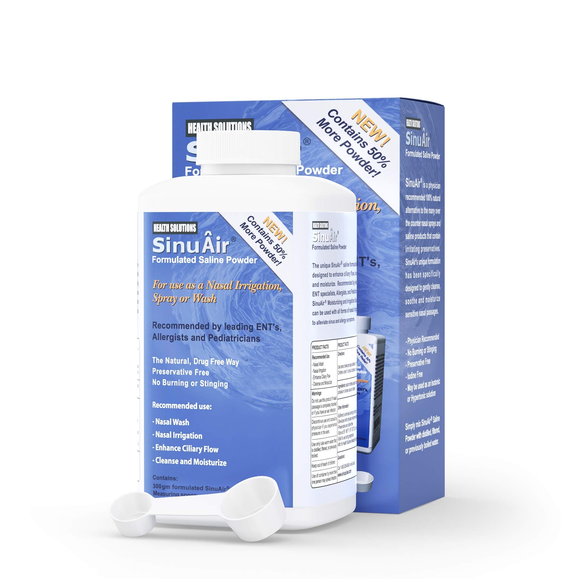 SinuAir Powdered Nasal Moisturizer & Irrigation Solution Tub by SinuAir