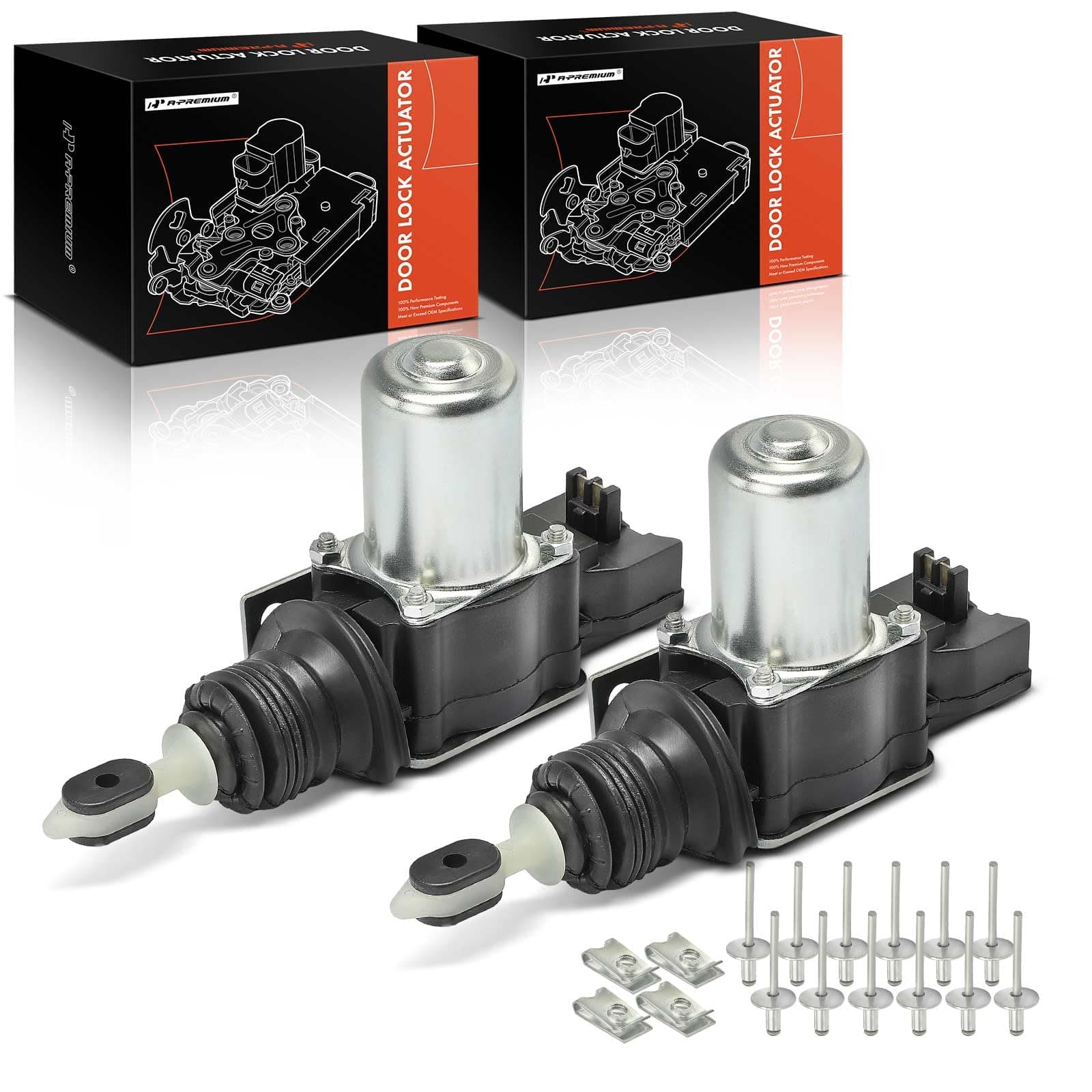 A-Premium Door Lock Actuator Compatible with Chevy Suburban Beretta Blazer Camaro C10 & Buick Century Electra Lesabre Reatta Regal & Cadillac Escalade & More, W/o Dirt-Proof Boot, 2-PC Set