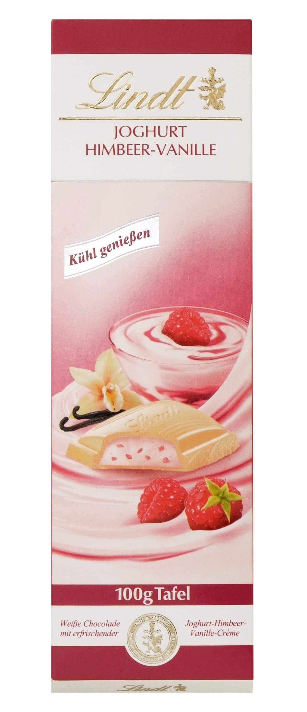 Lindt& Sprüngli Joghurt Himbeer-Vanille Tafel, 5er Pack (5 x 100 g)